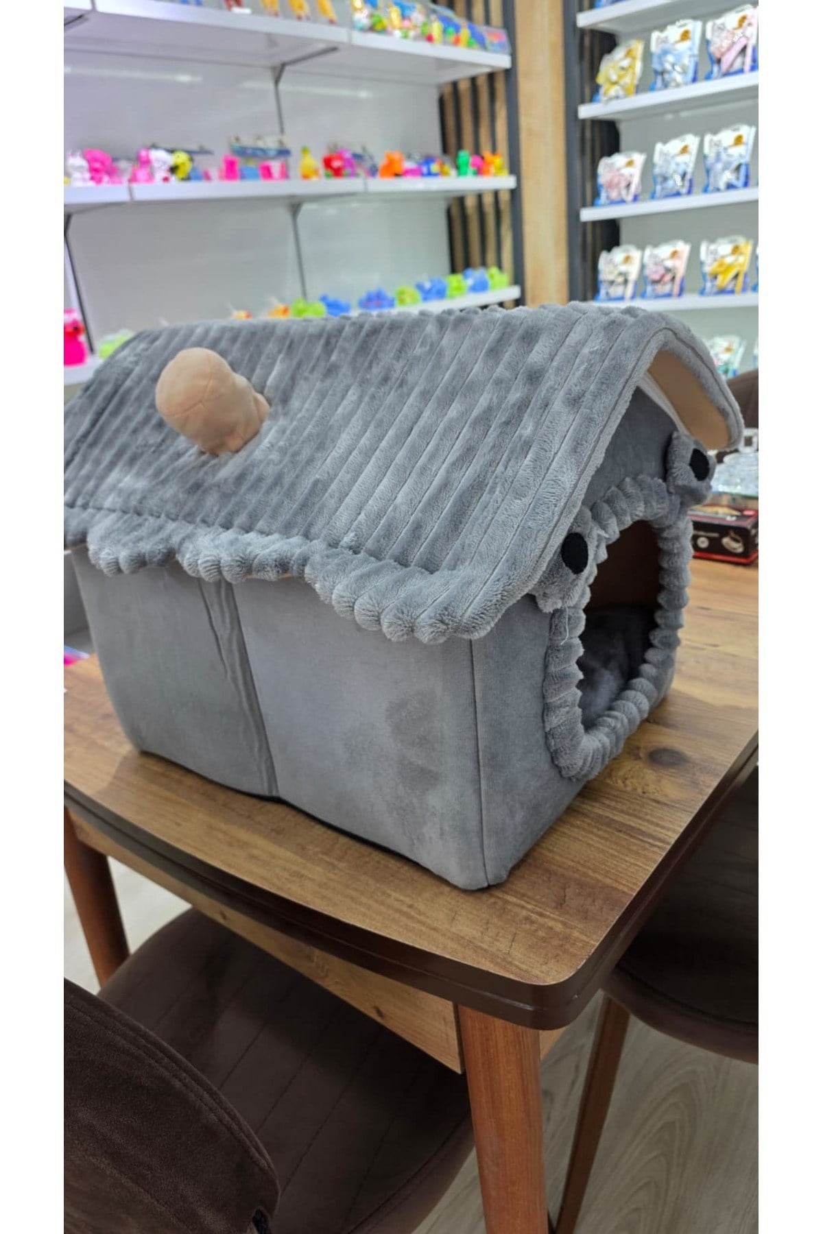 Kedi Evi Ve Köpek Evi Yumuşak Kedi Yatağı Derin Uyku Ve Kış Evi Çıkarılabilir Minder Peluş Uyku Evi