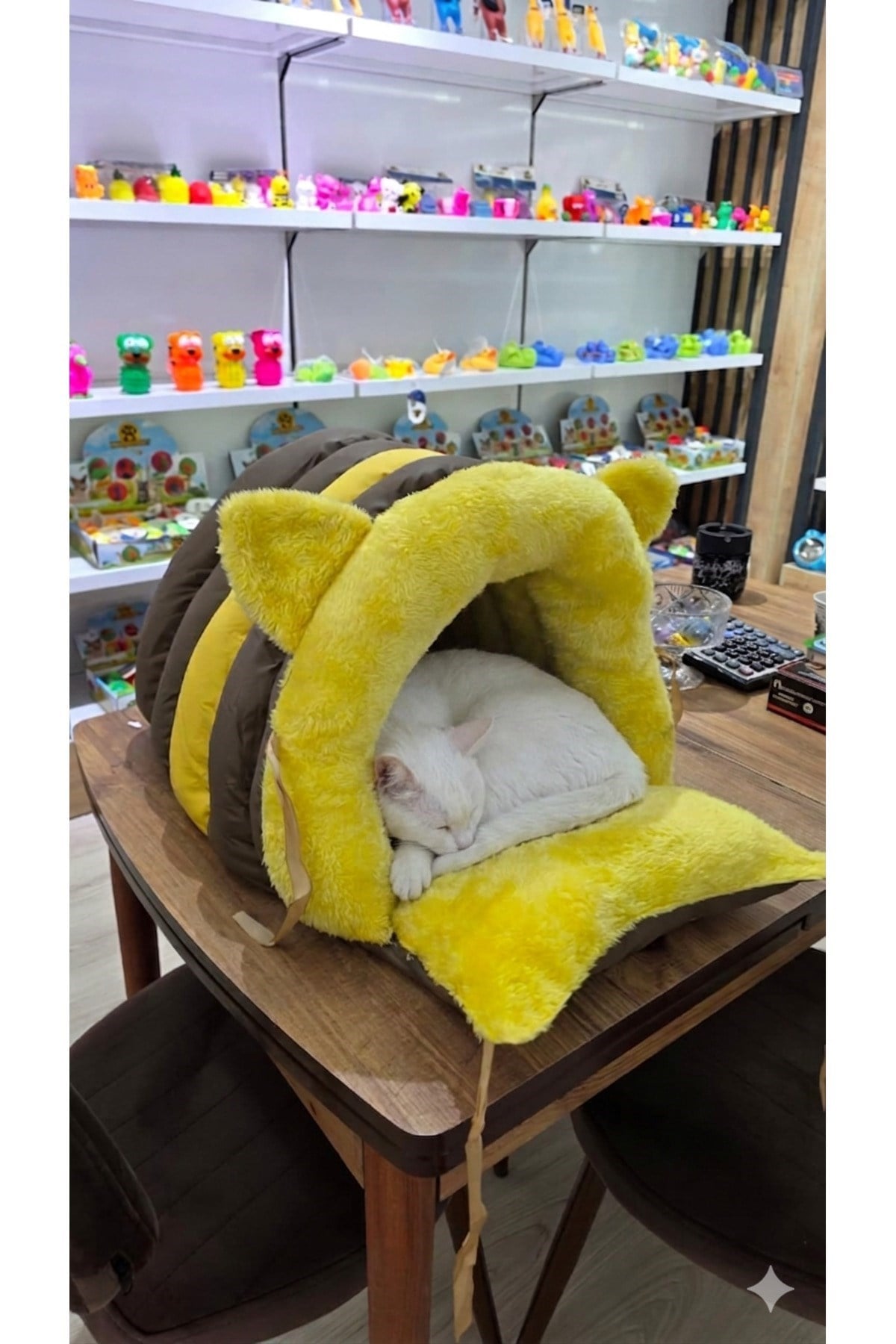 Kedi Evi Ve Köpek Evi Yumuşak Kedi Yatağı Derin Uyku Ve Kış Evi Çıkarılabilir Minder Peluş Uyku Evi