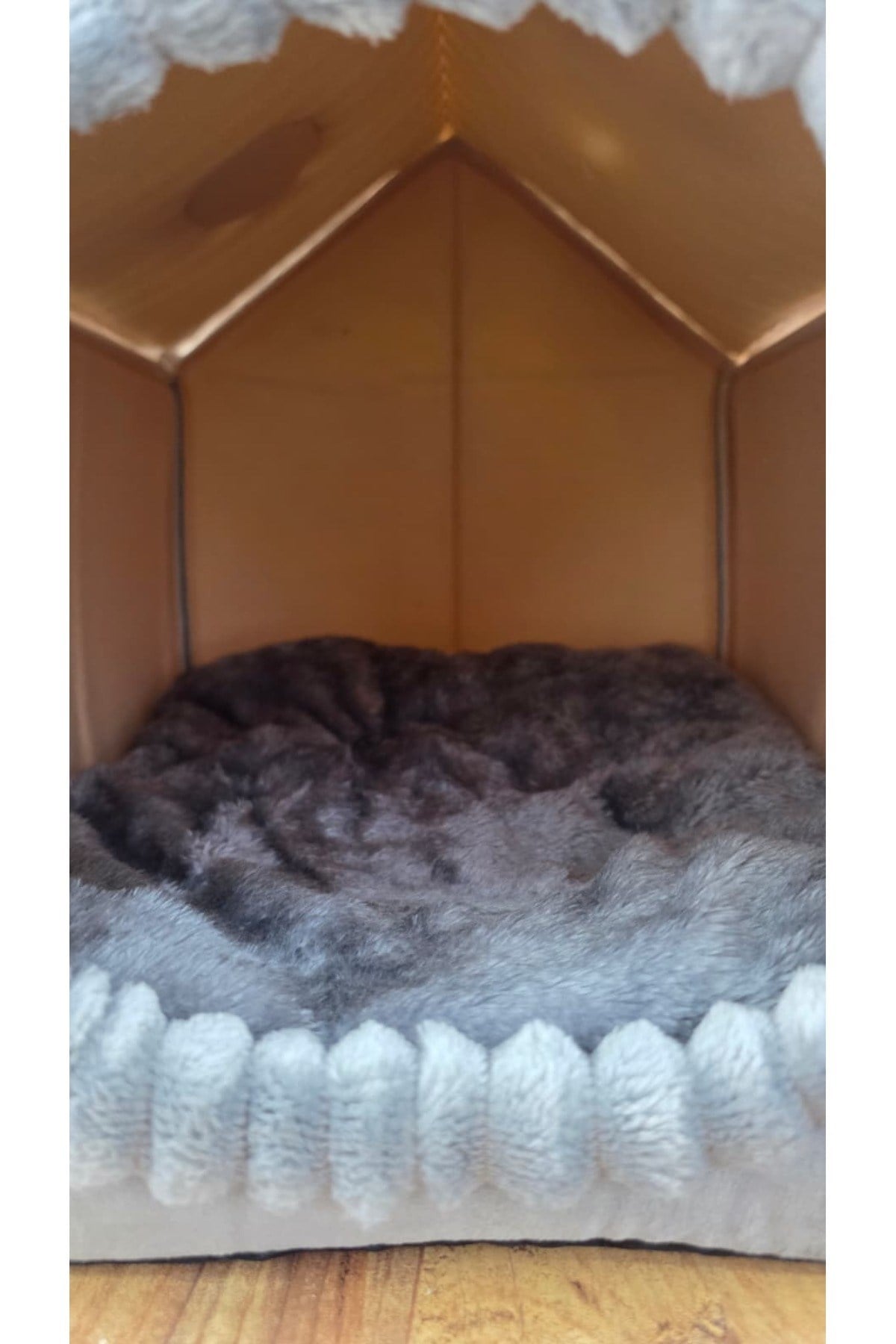Kedi Evi Ve Köpek Evi Yumuşak Kedi Yatağı Derin Uyku Ve Kış Evi Çıkarılabilir Minder Peluş Uyku Evi