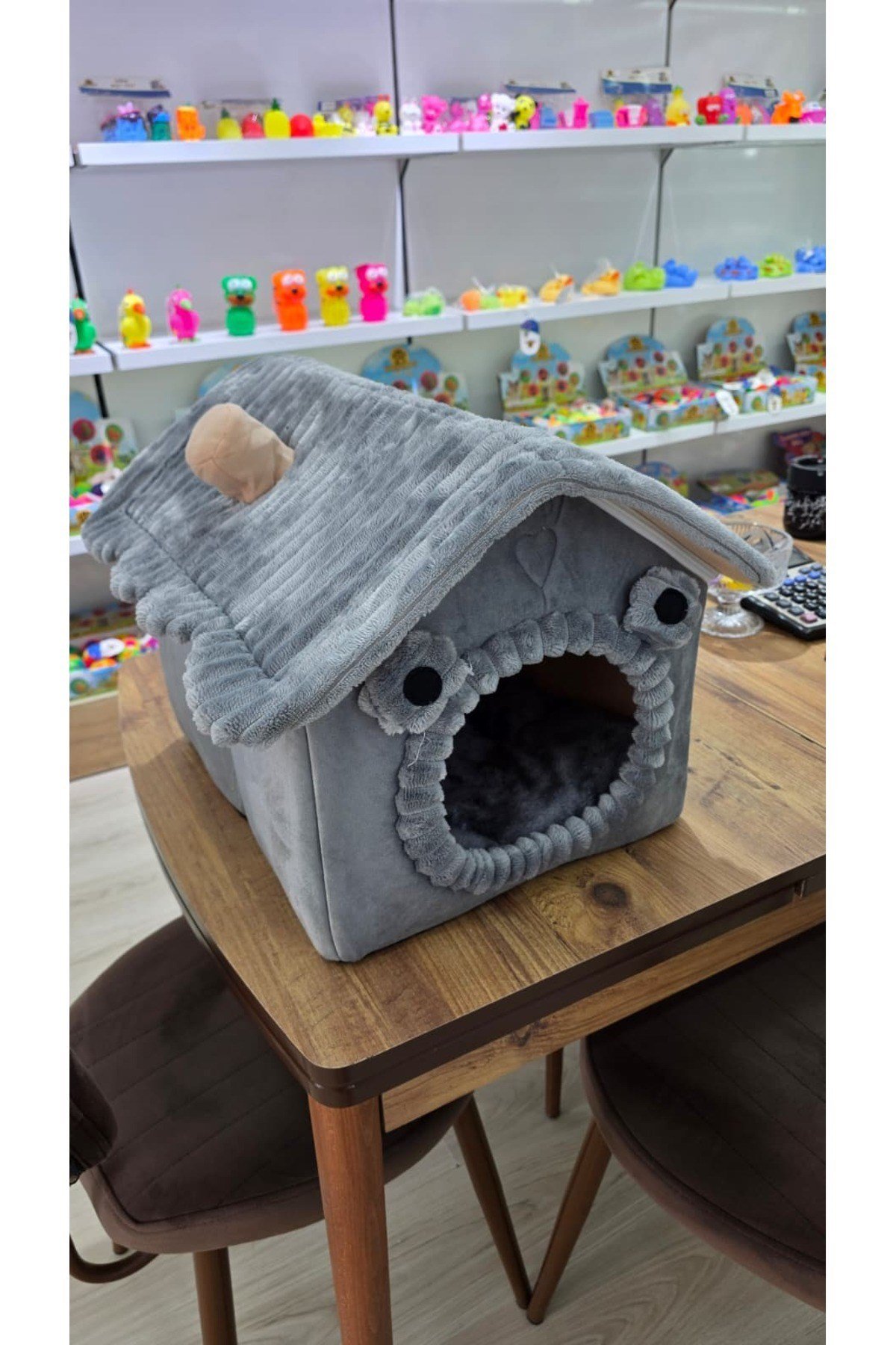 Kedi Evi Ve Köpek Evi Yumuşak Kedi Yatağı Derin Uyku Ve Kış Evi Çıkarılabilir Minder Peluş Uyku Evi