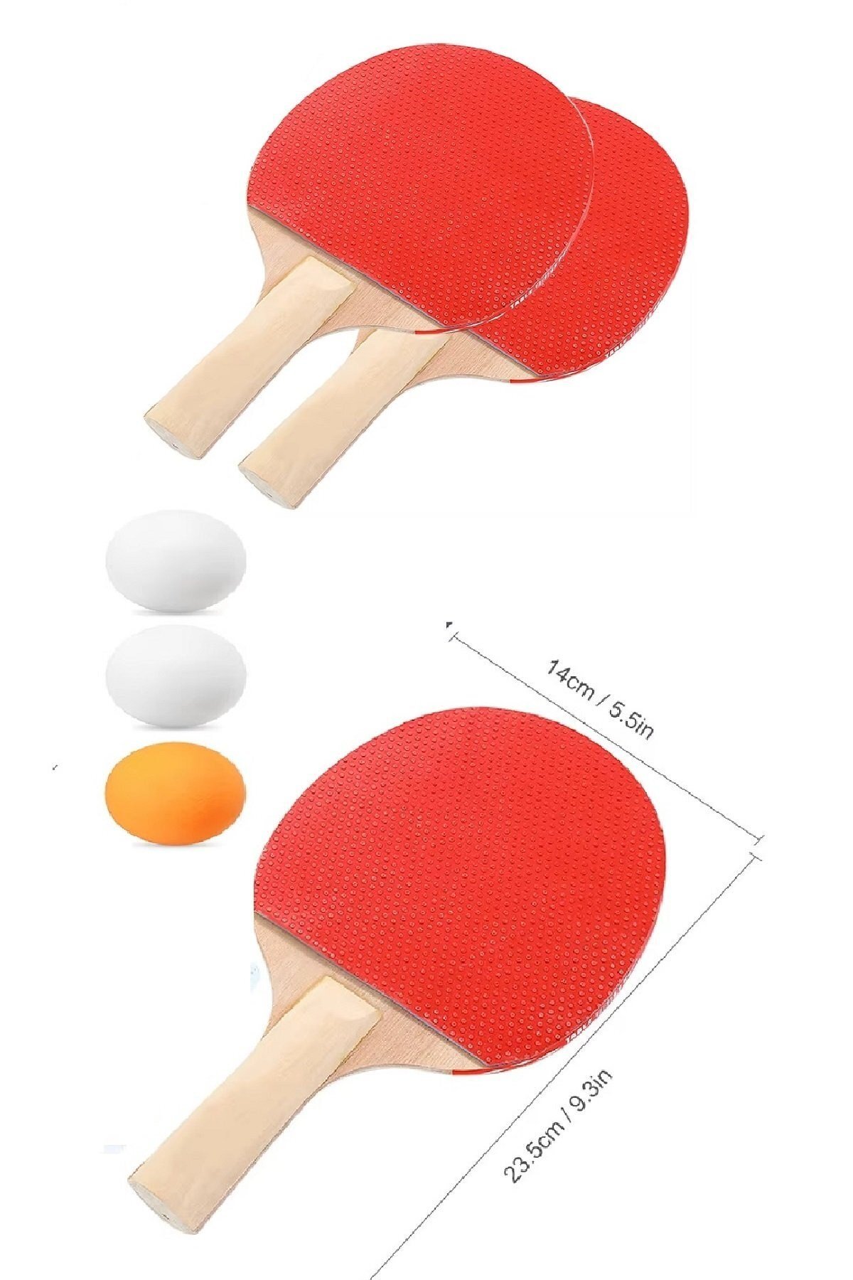 Masa Tenisi Raket ve Top Seti - ( 2 Raket 3 Top )