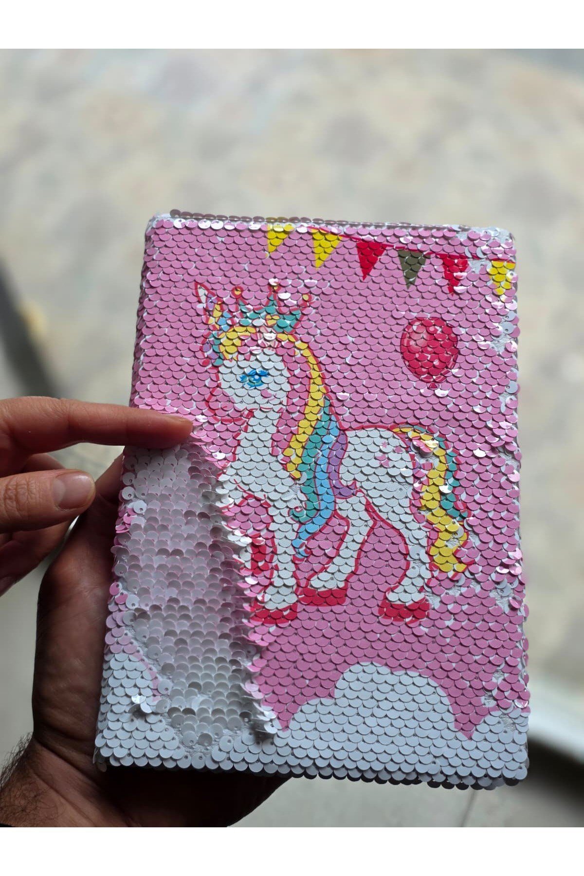 Pullu Unicorn Hatıra Defteri Anı Defteri Çizgili Hediyelik Defter Günlük Defter Doğum Günü Hediye