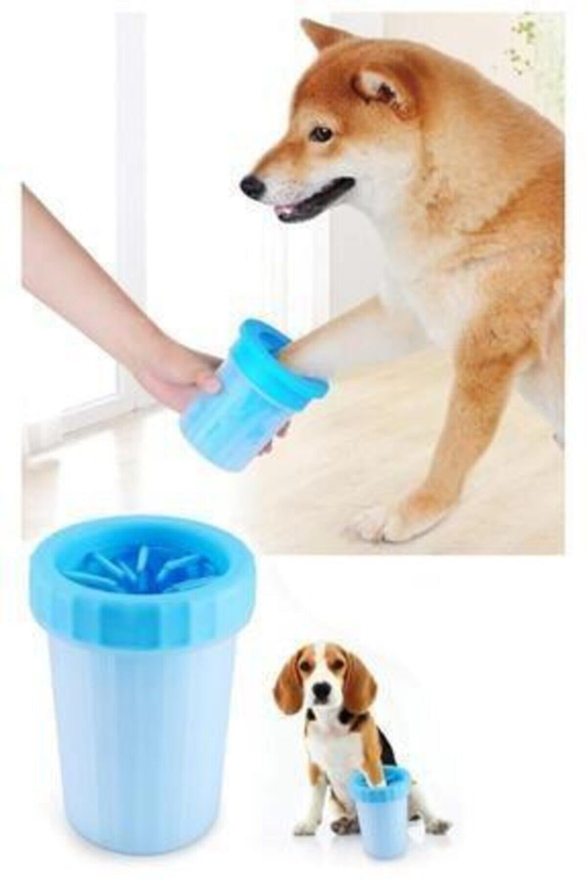 Silikon Fırçalı Kedi Köpek Pati Ayak Yıkama Kovası
