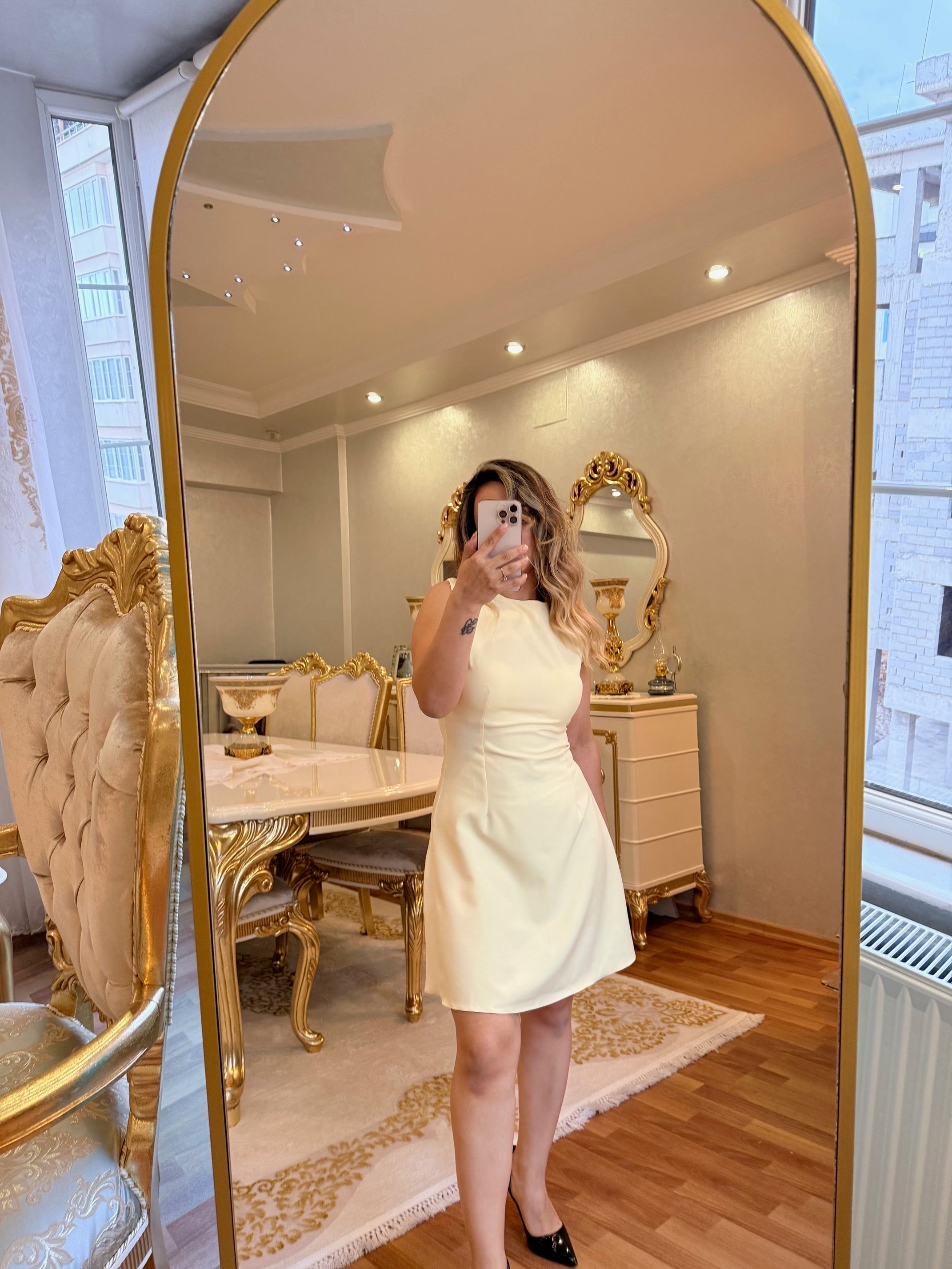 PASTEL SARI ELBİSE