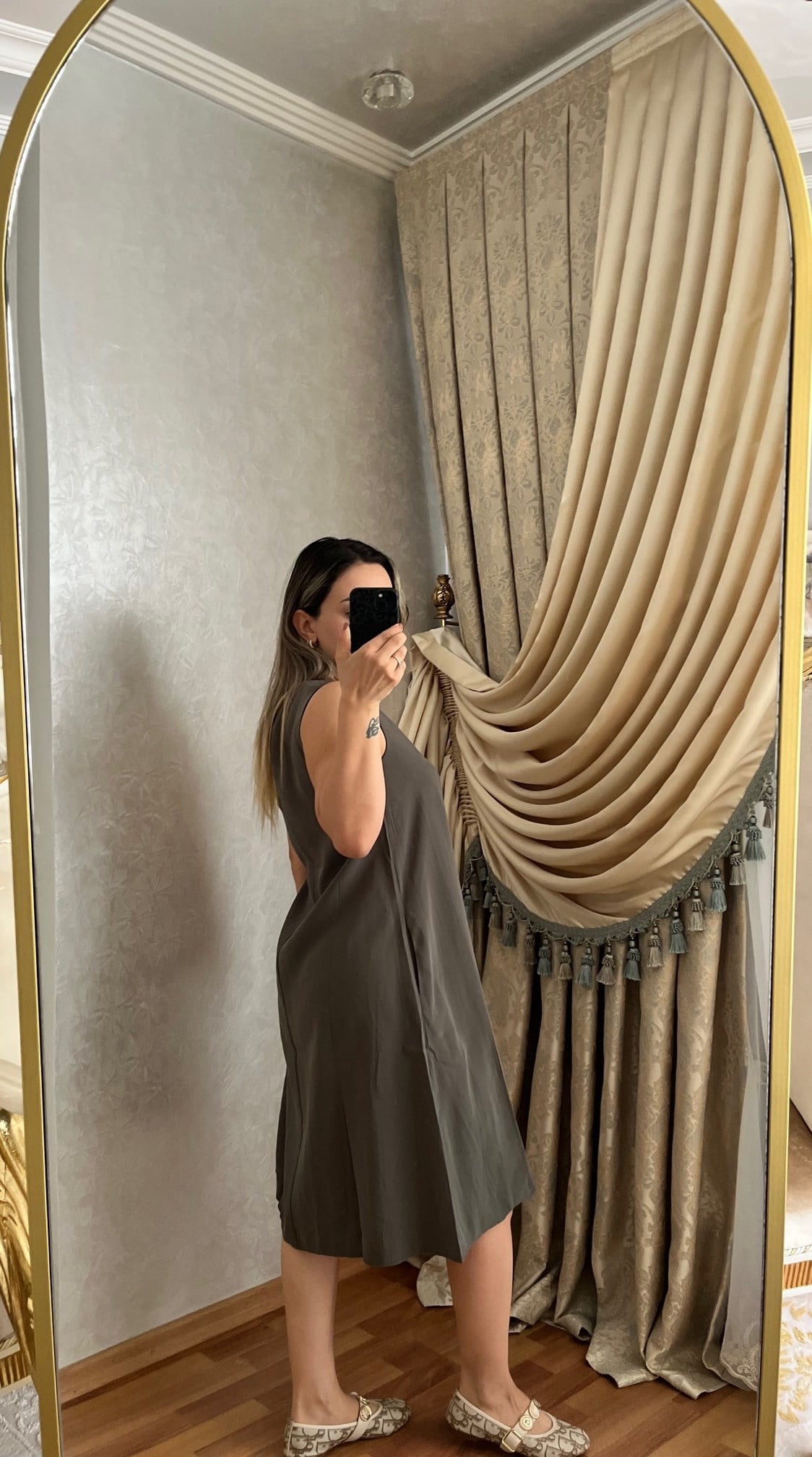 TENSEL KUMAŞ ELBİSE CEP DETAYLI MAXİ BOY