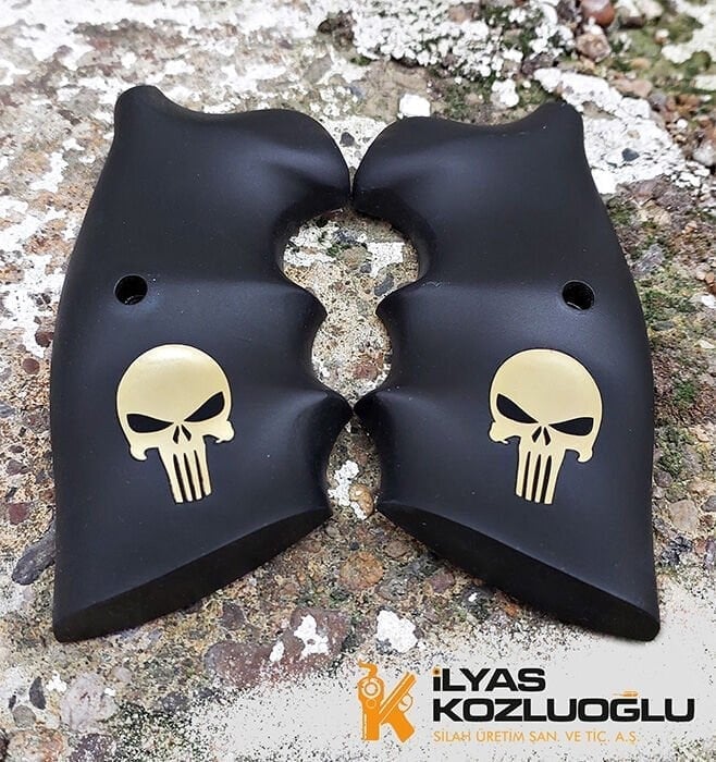 Colt Python Sarı Pirinç Logolu Mat Siyah Pleksi Kabze