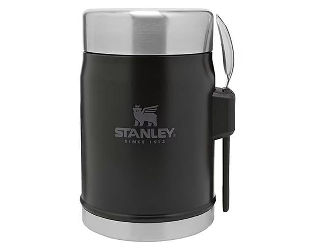 Stanley Klasik Paslanmaz Çelik Yemek Termosu Kaşıklı 0,40 LT Siyah