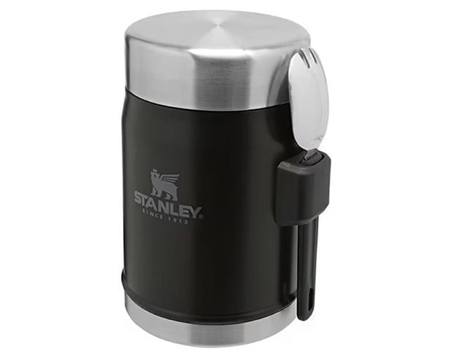 Stanley Klasik Paslanmaz Çelik Yemek Termosu Kaşıklı 0,40 LT Siyah