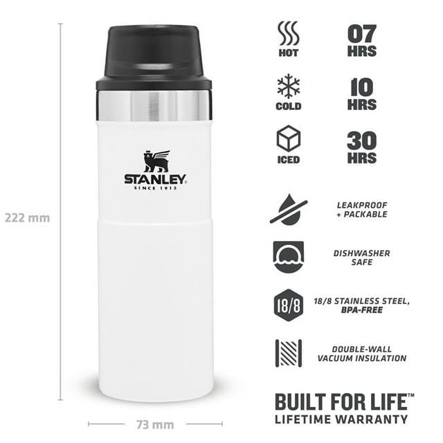 Stanley TriggerAction Travel Mug .47L / 16oz Matte Beyaz
