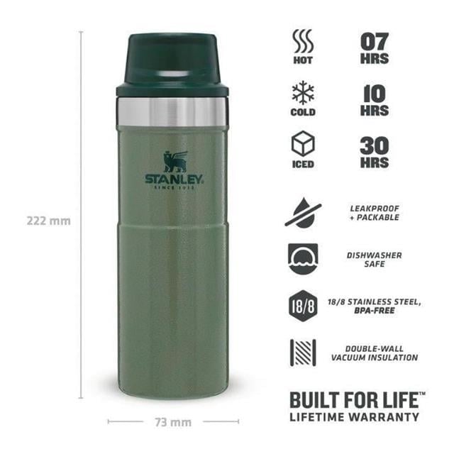 Stanley TriggerAction Travel Mug .47L / 16oz Matte Yeşil