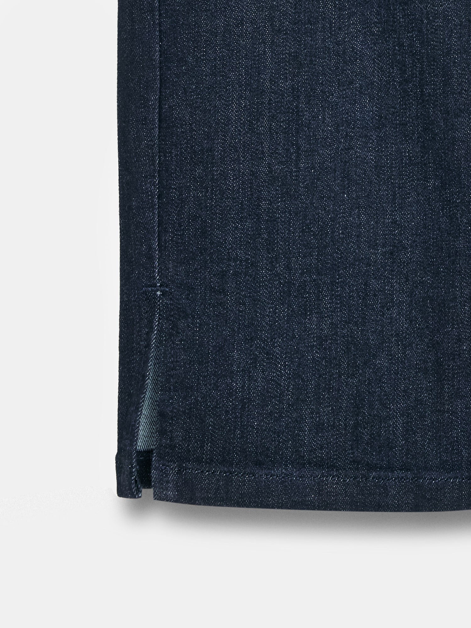 Fermuar Detaylı Denim Kapri