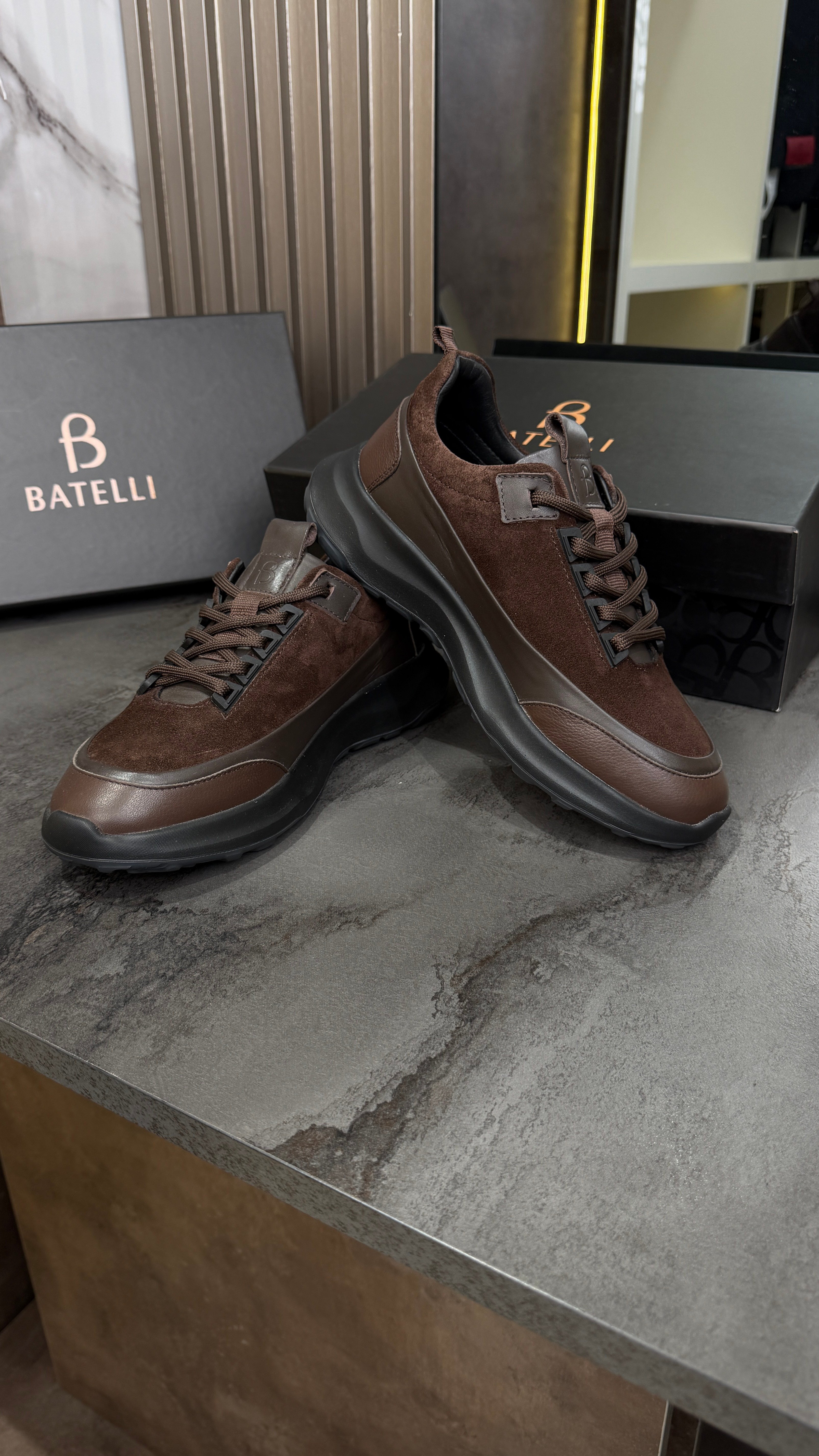 Bormio Süet Detaylı Sneaker | Kahve