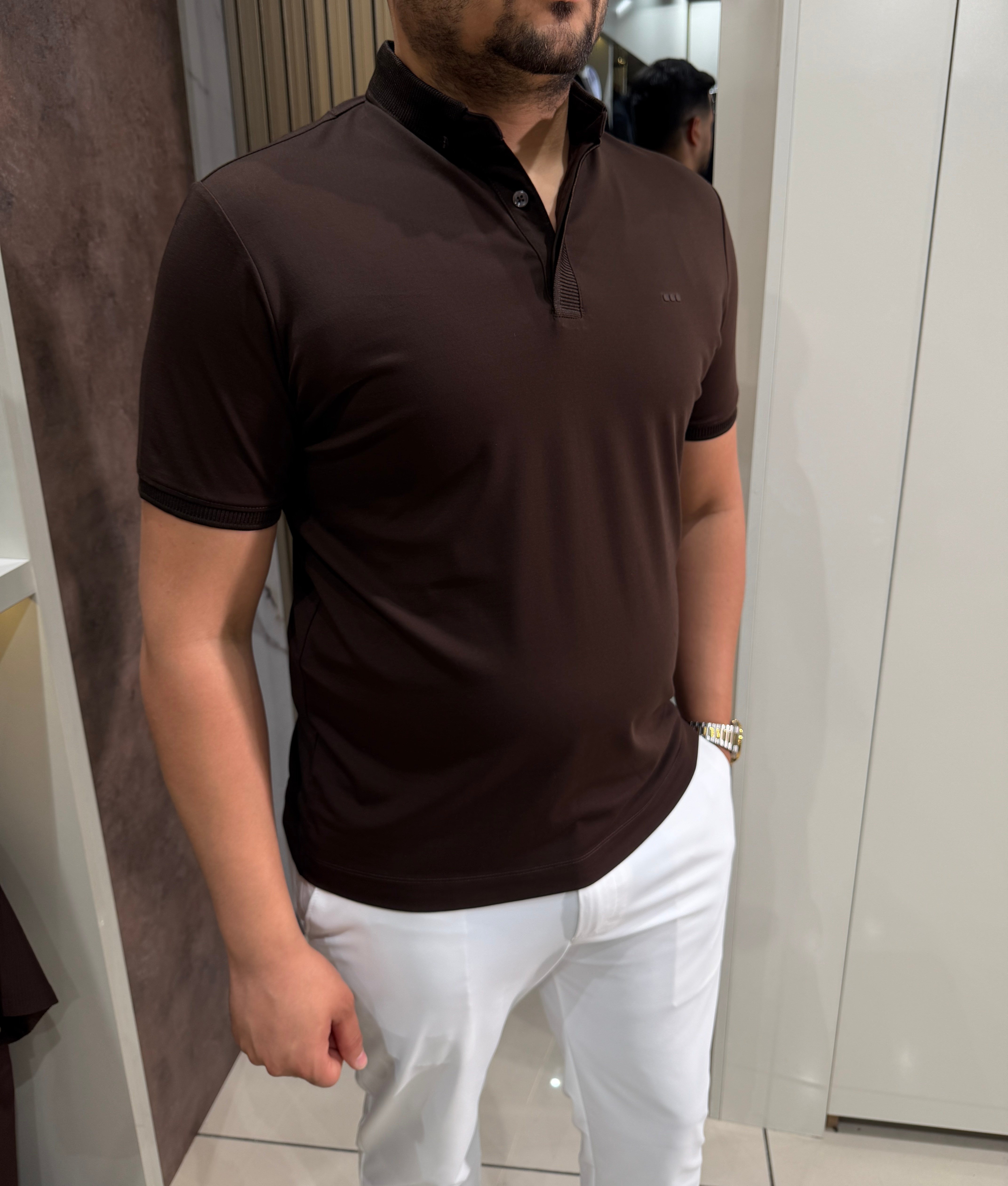 Dry Touch Polo Yaka T-shirt | Kahve