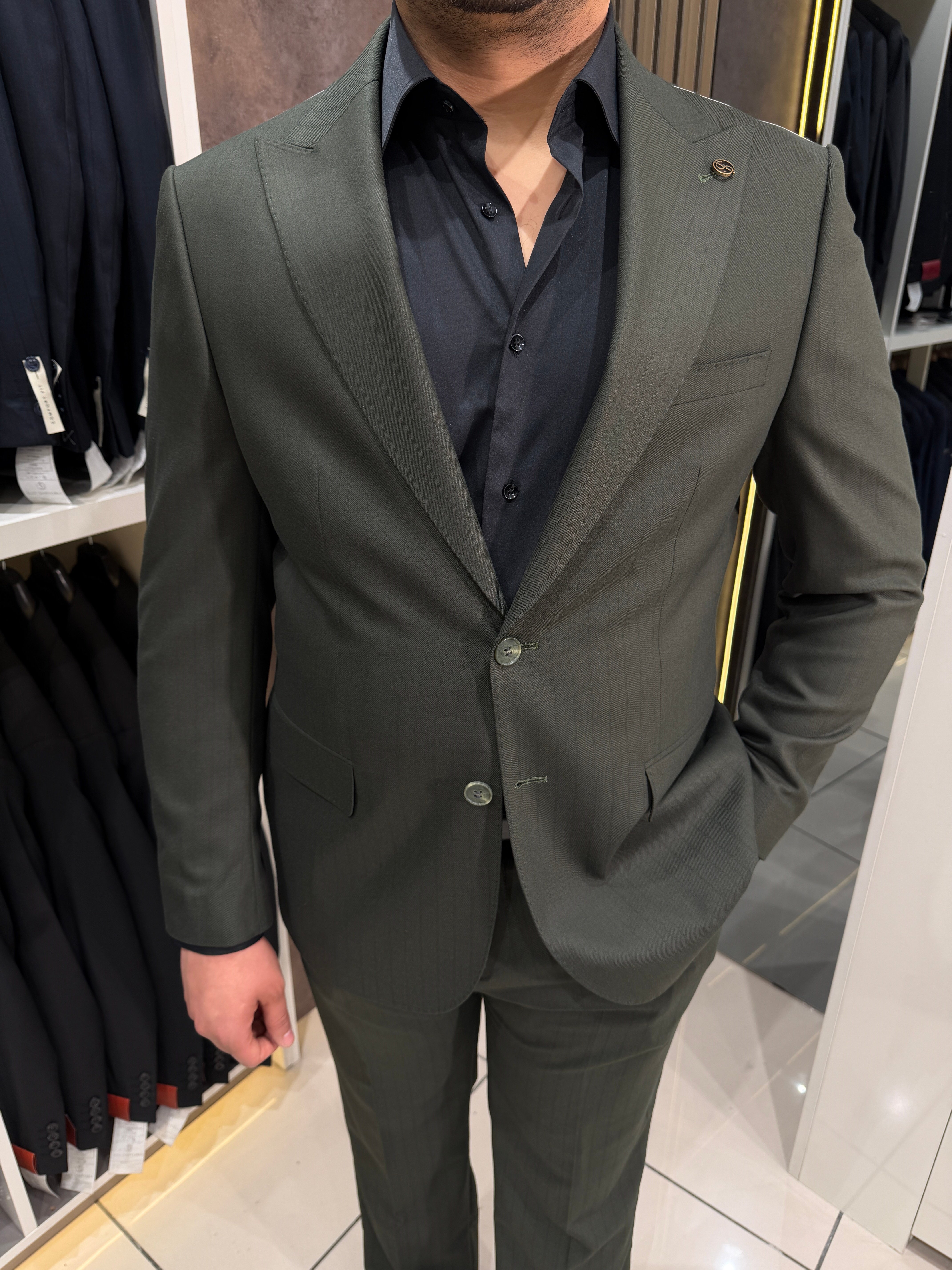 Olive Line Takım Elbise | Haki