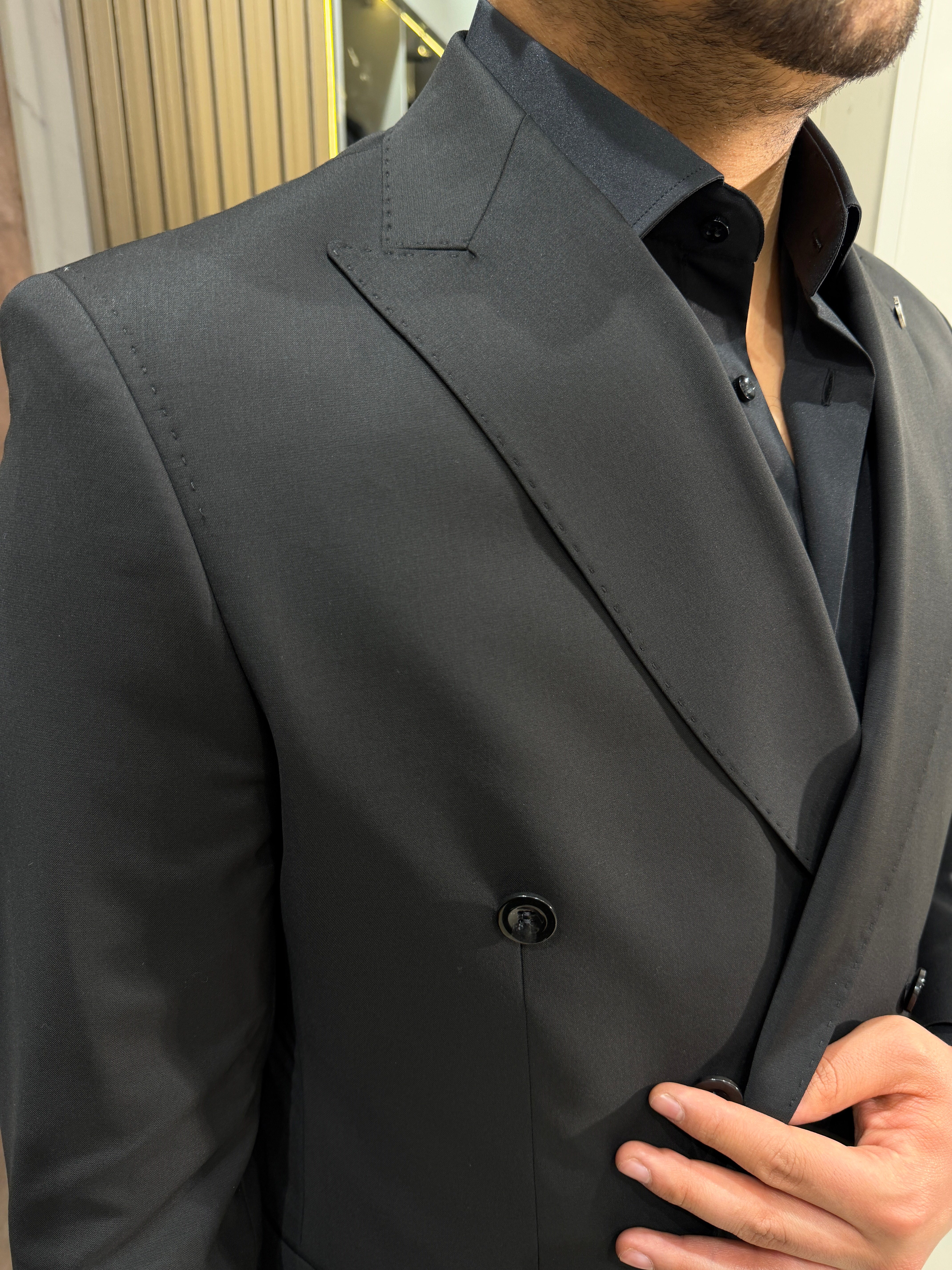 Veltro Black Signature Kruvaze Takım | Siyah