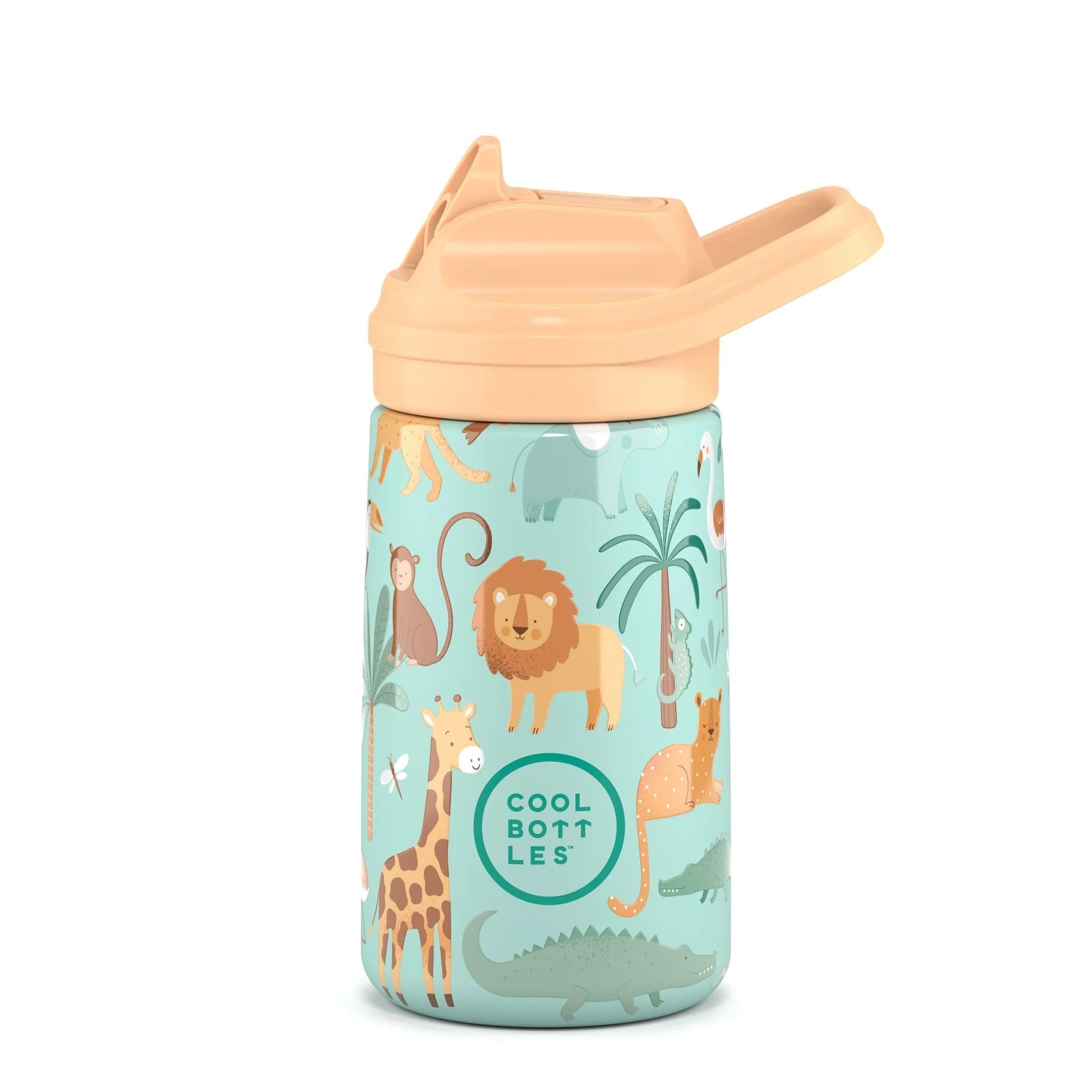 Cool Bottles Paslanmaz Çelik Suluk -  The Kiddie Bottle - Little Wheels 350ml-CBKD35LW