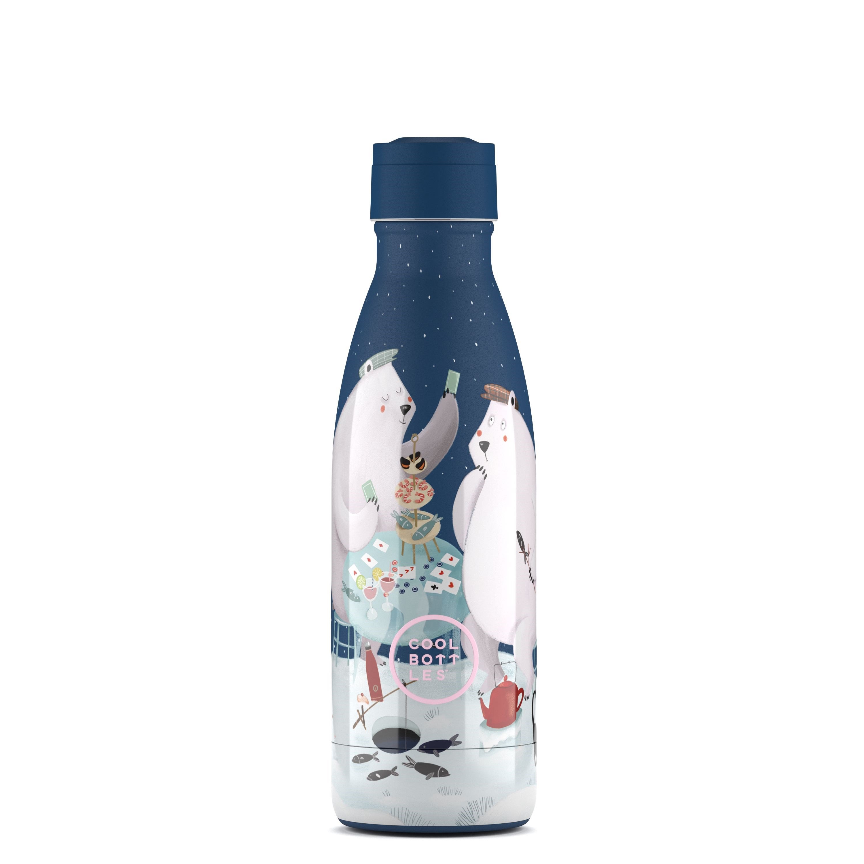 Cool Bottles Paslanmaz Çelik Suluk - The Kids Bottle - Polar Bears 350ml-CBBK35PB