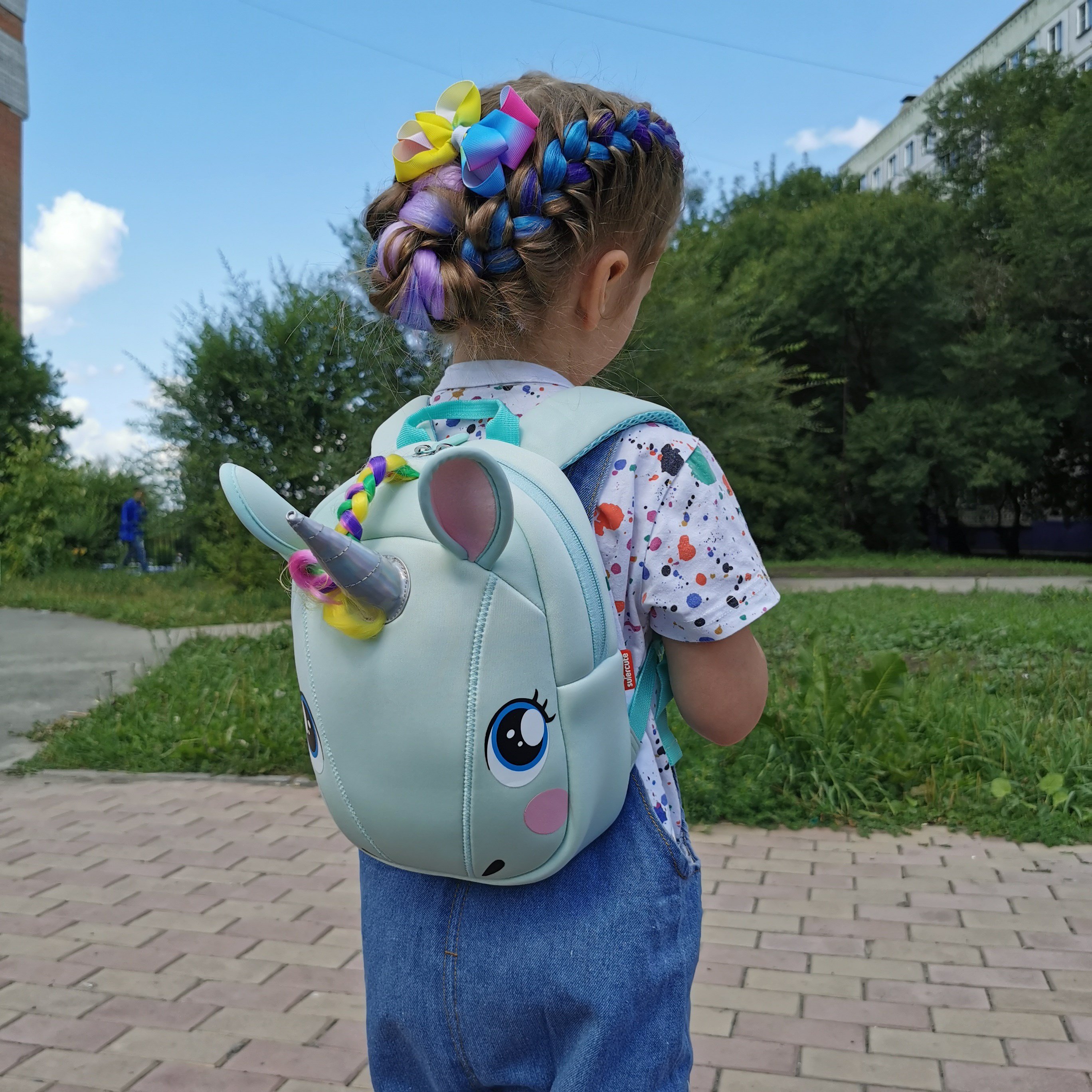 Supercute Unicorn Sırt Çantası / Mint Yeşili