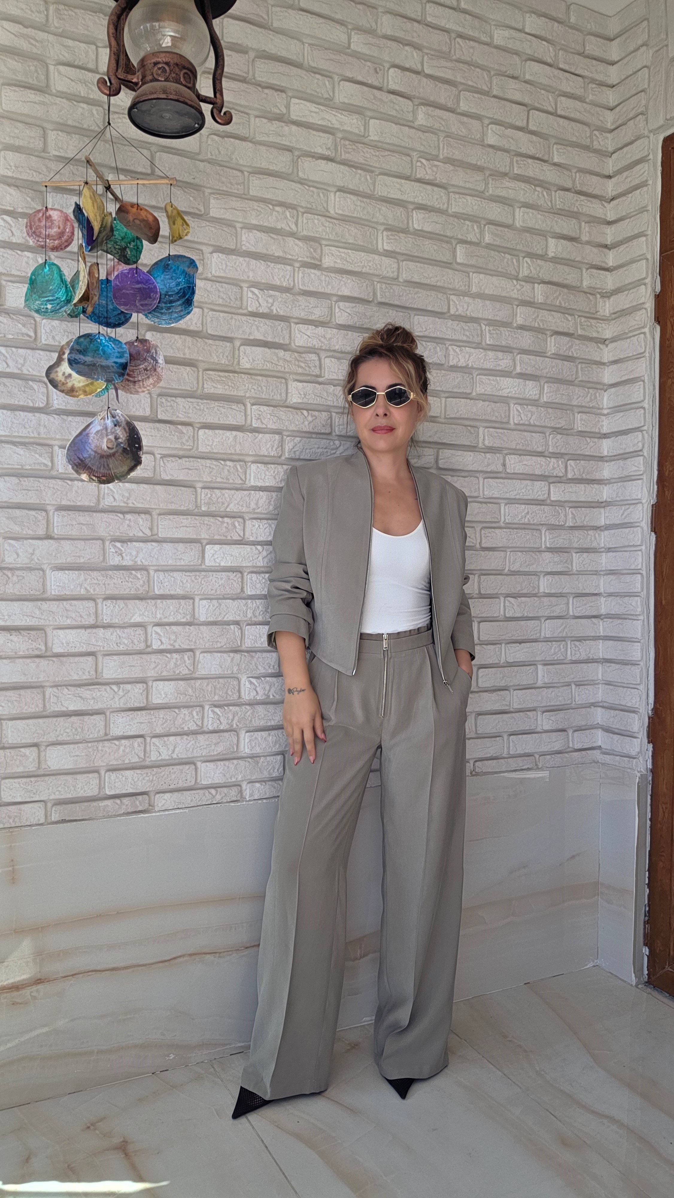 Fermuarlı Ceket Takım 