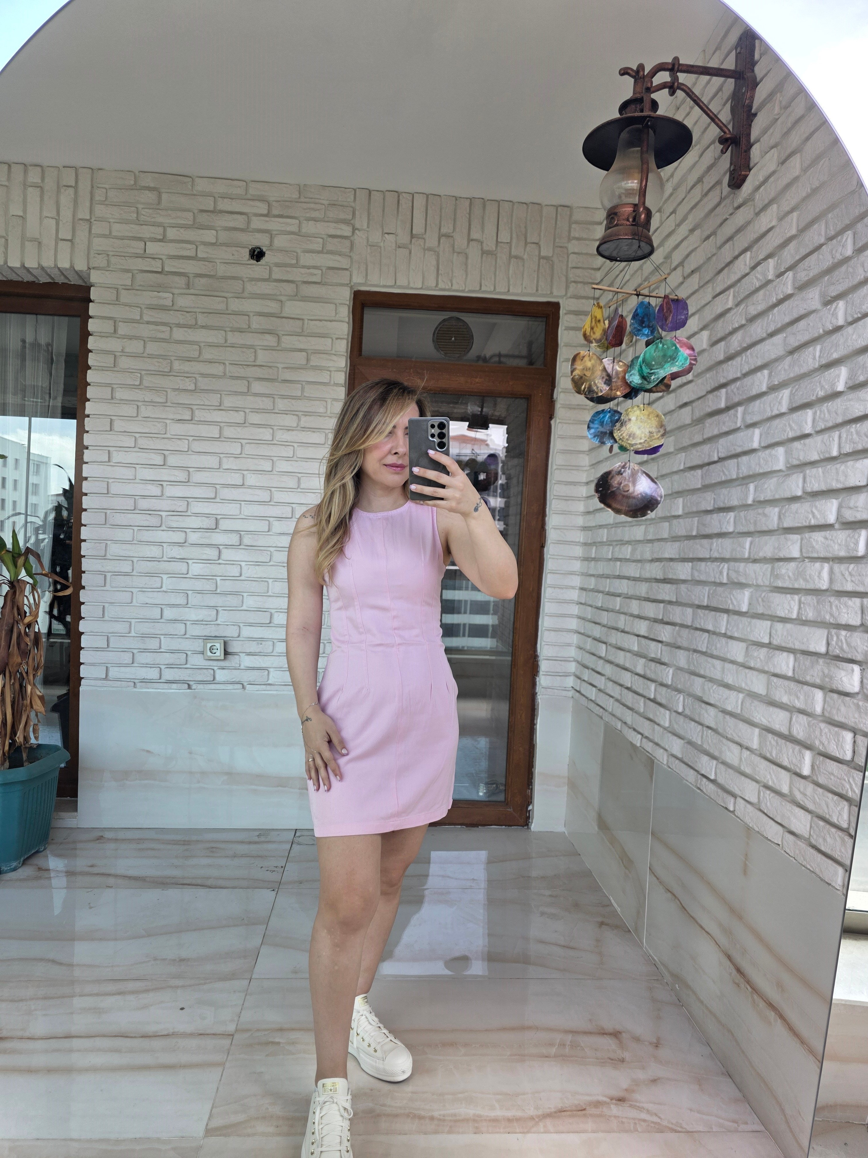 Pembe Mini Elbise