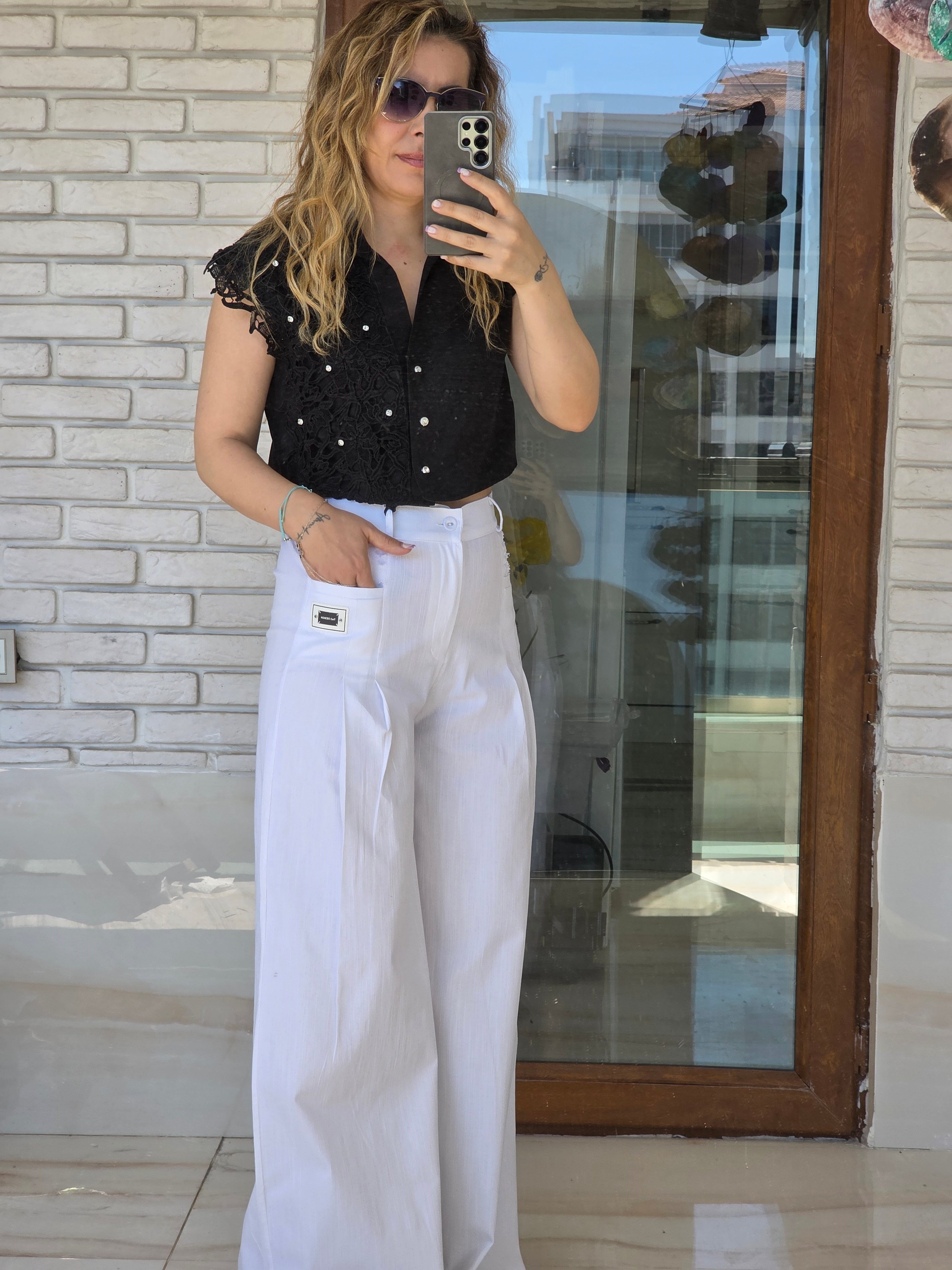Tasarım Beyaz Pantolon