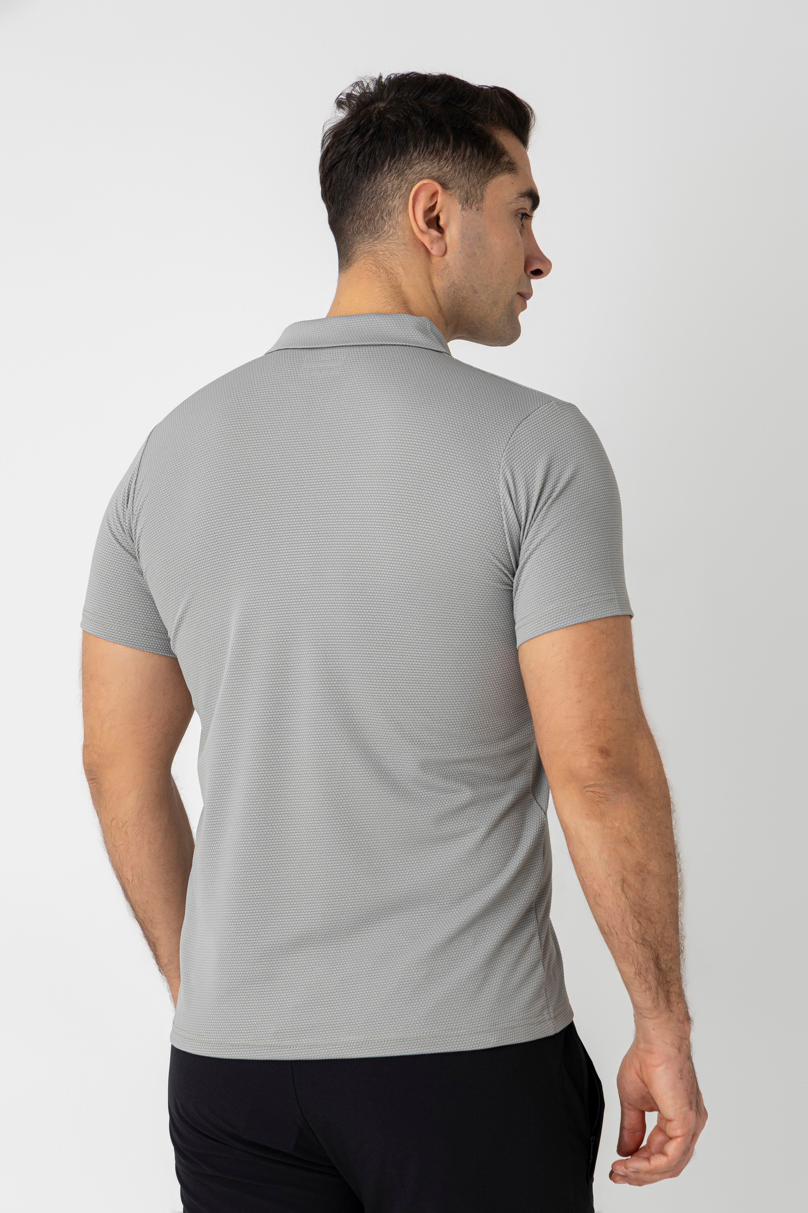 CROZWİSE WAFFLE POLO YAKA T.SHİRT GRİ
