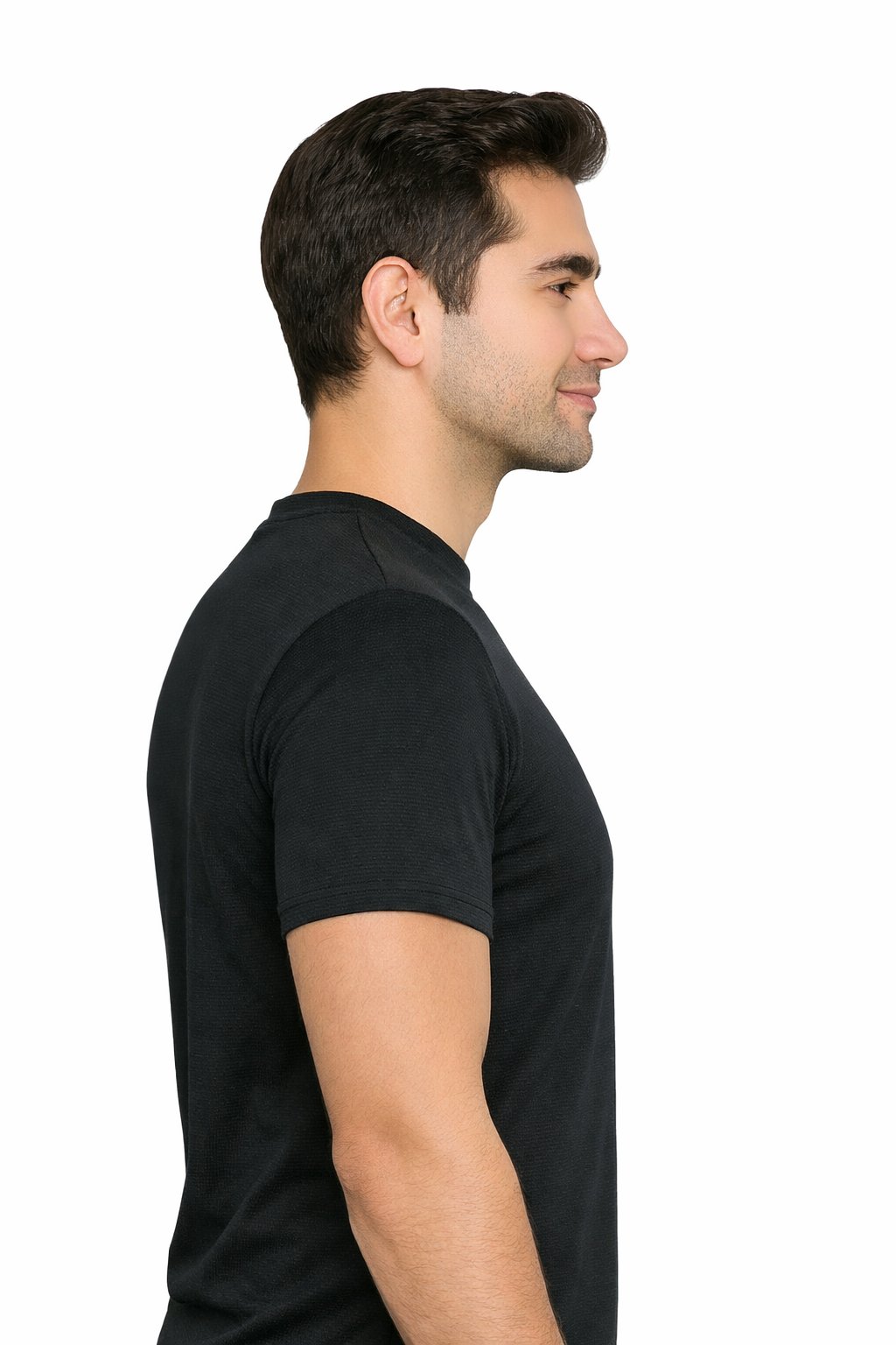 CROZWİSE WAFFLE SIFIR YAKA T.SHİRT SİYAH