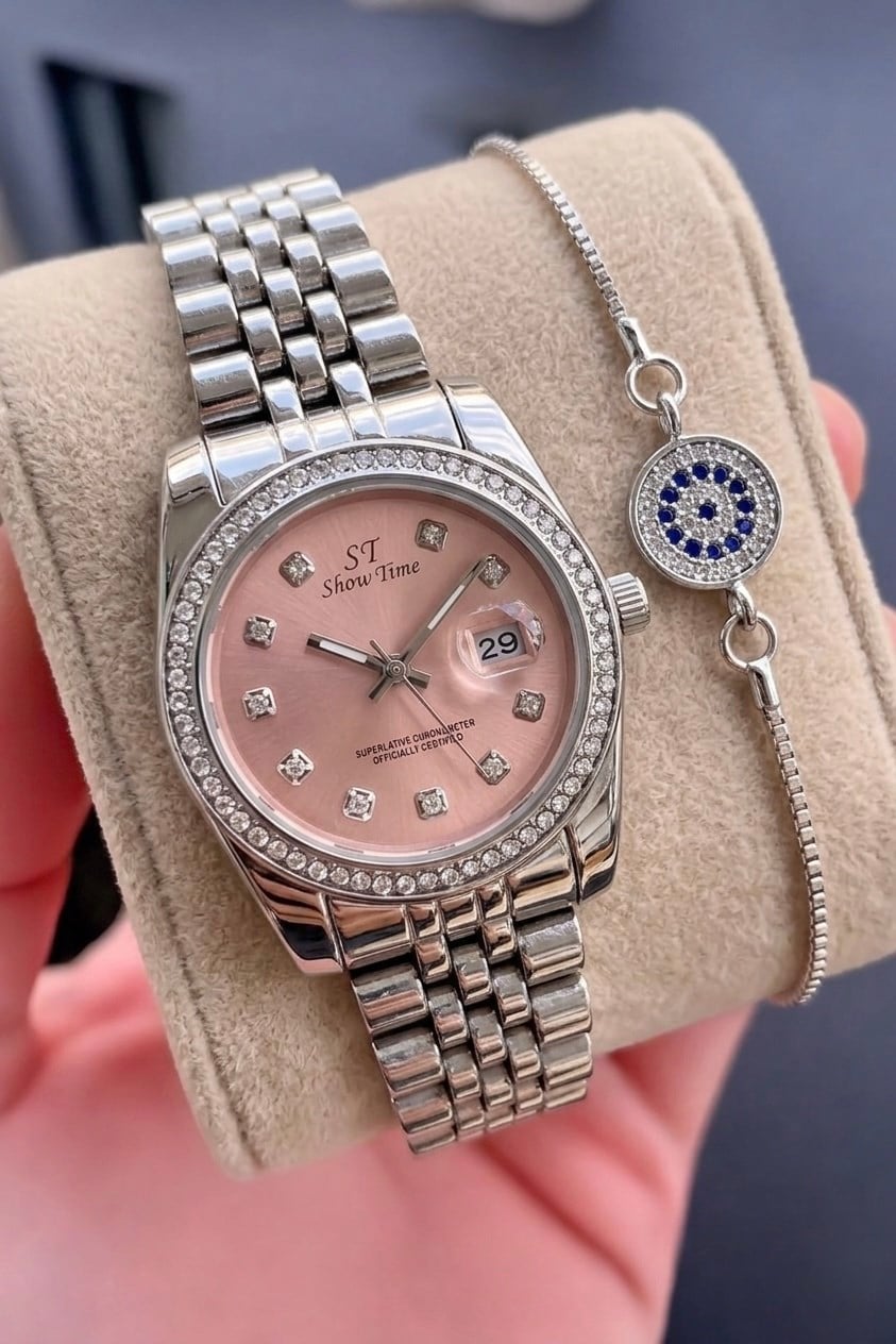 31 MM BAYAN KİNG | GÜMÜŞ-PEMBE ST51