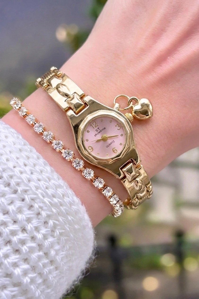 SHOWTIME BAYAN CHARMLI SAAT | GOLD-PEMBE ST426