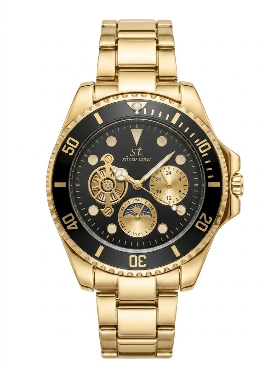 SHOWTİME TÜRBÜLONLU Submarin Gold Siyah ST504