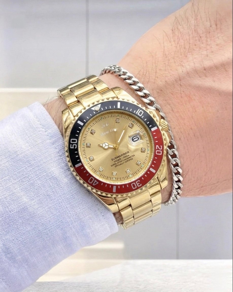 SUBMARİN | SİYAH-KIRMIZI-GOLD  ST395