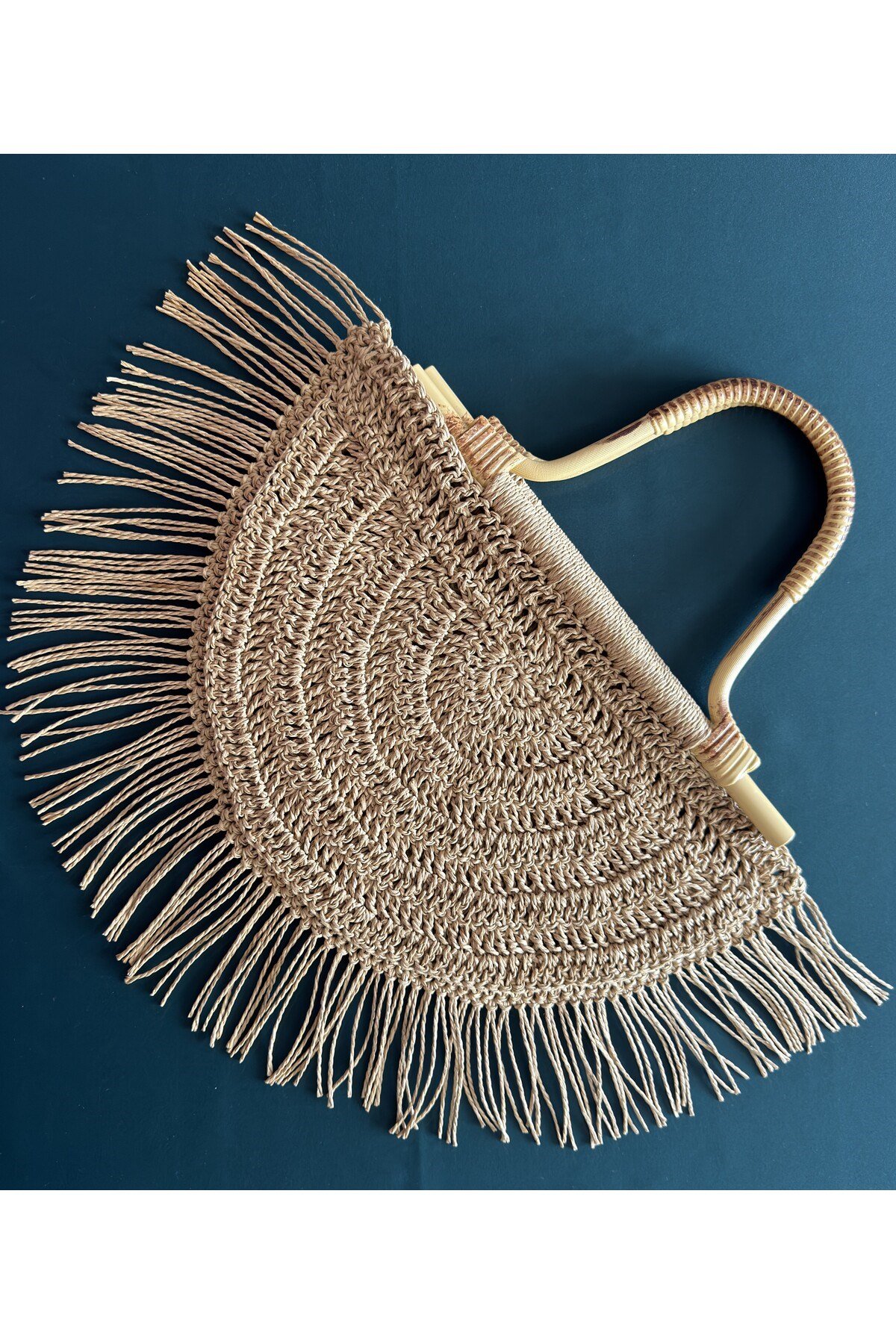 Hasır El Örgüsü Çanta