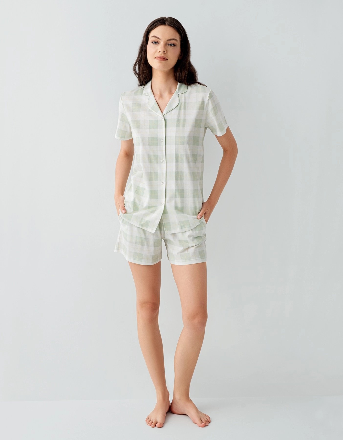 Arnetta 3578-S Kadın Gömlek Pijama Şort Takım