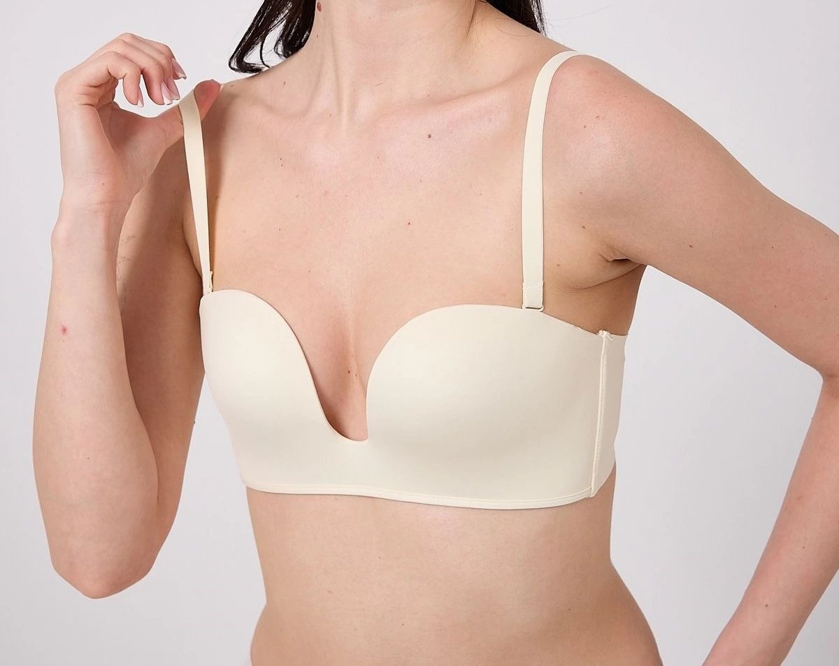 Freshness MSF05 Destekli V Dekolte Lazer Kesim Sütyen