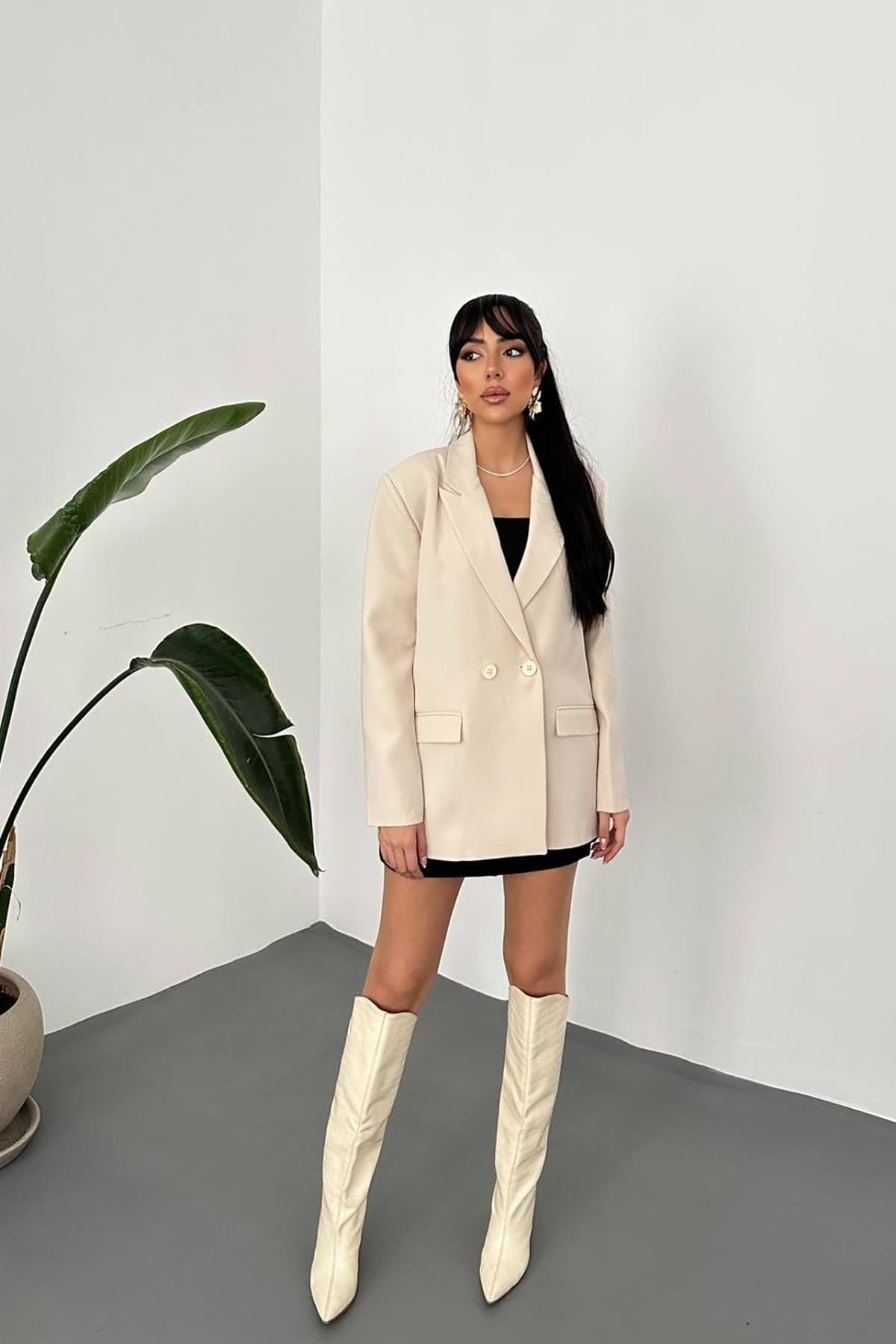 Toptan Bej Blazer Ceket
