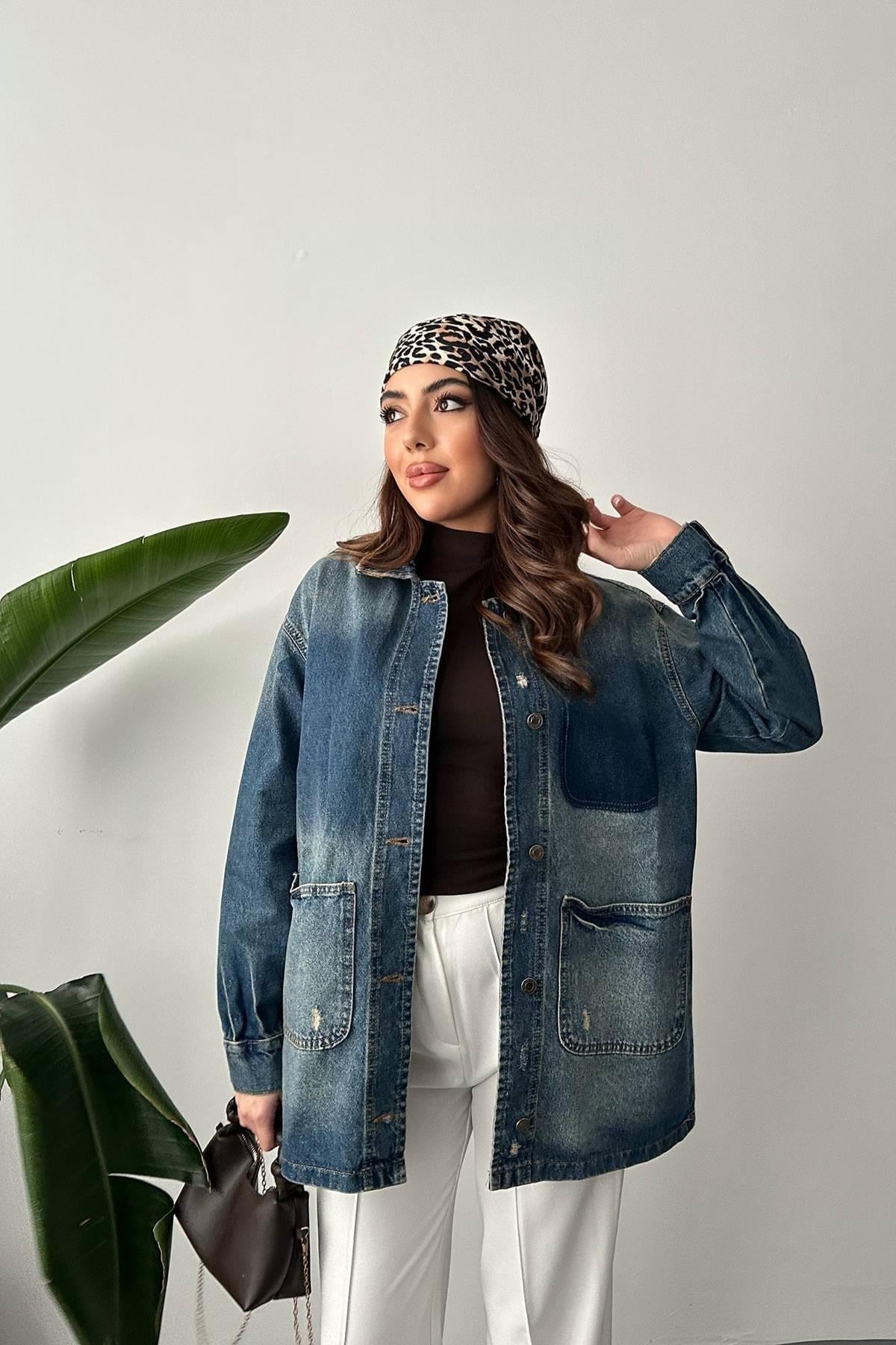 Toptan Mavi Vintage Kot Ceket