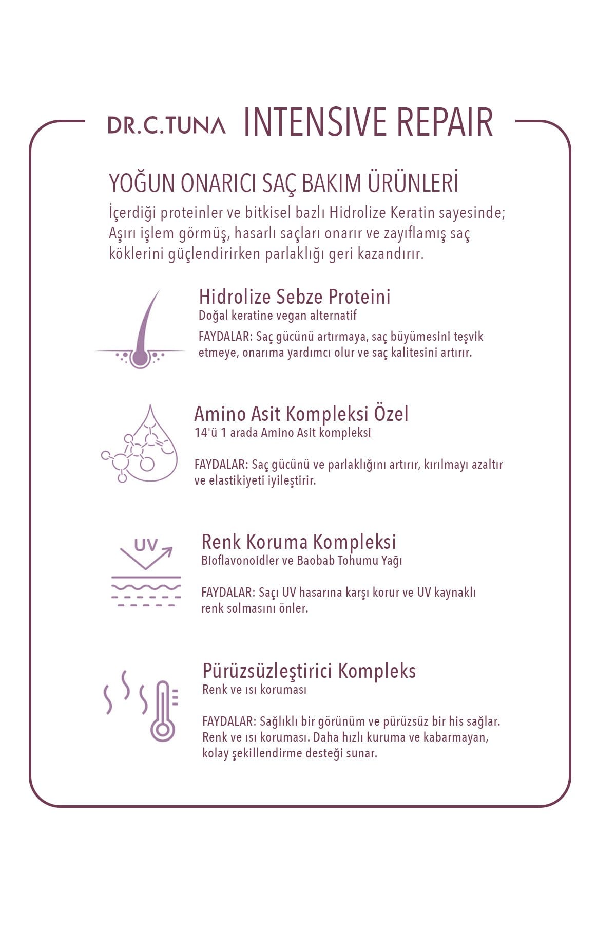 Dr. C .tuna Yoğun Onarıcı Saç Maskesi 200 ml