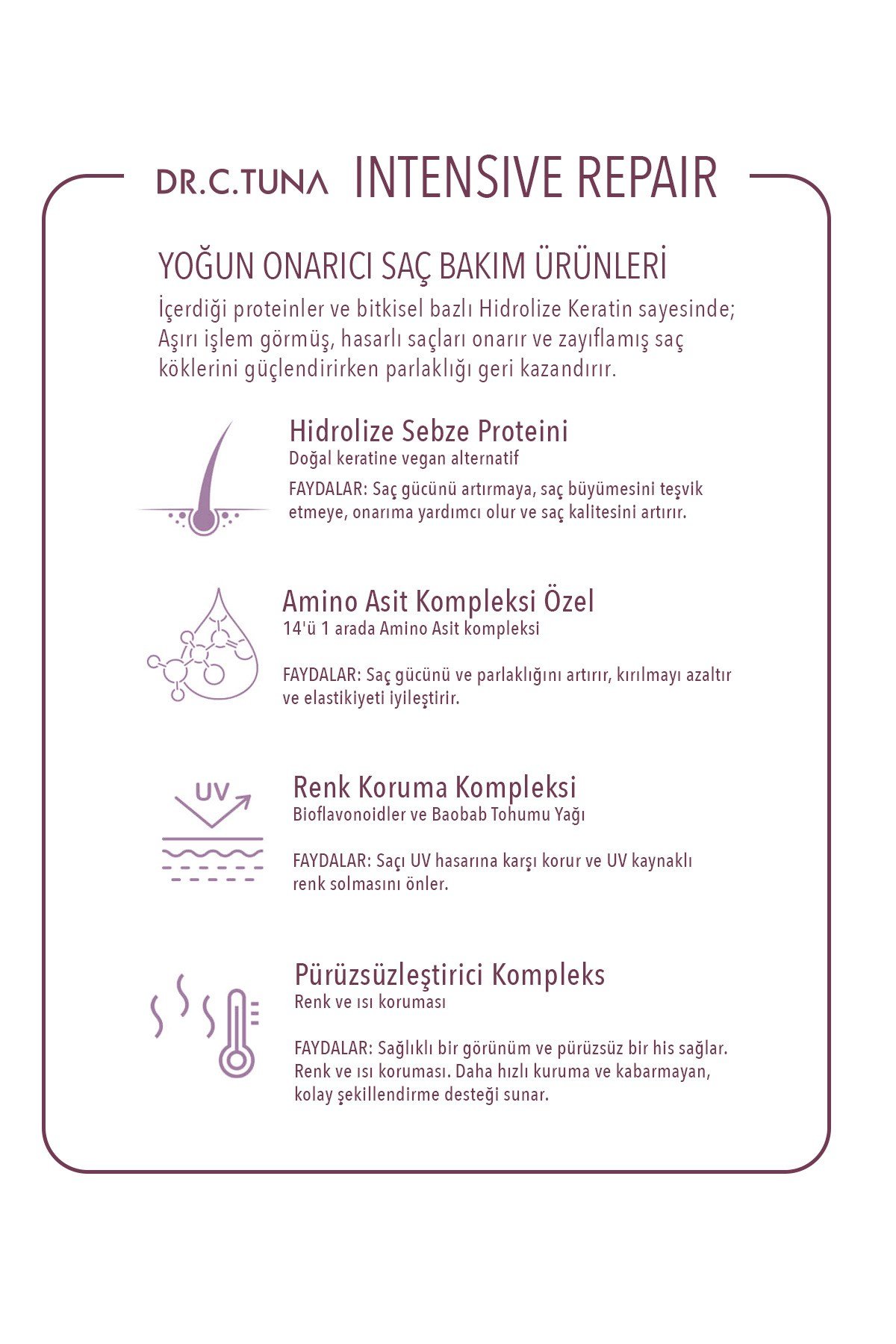 Dr. C .tuna Yoğun Onarıcı Saç Maskesi 200 ml