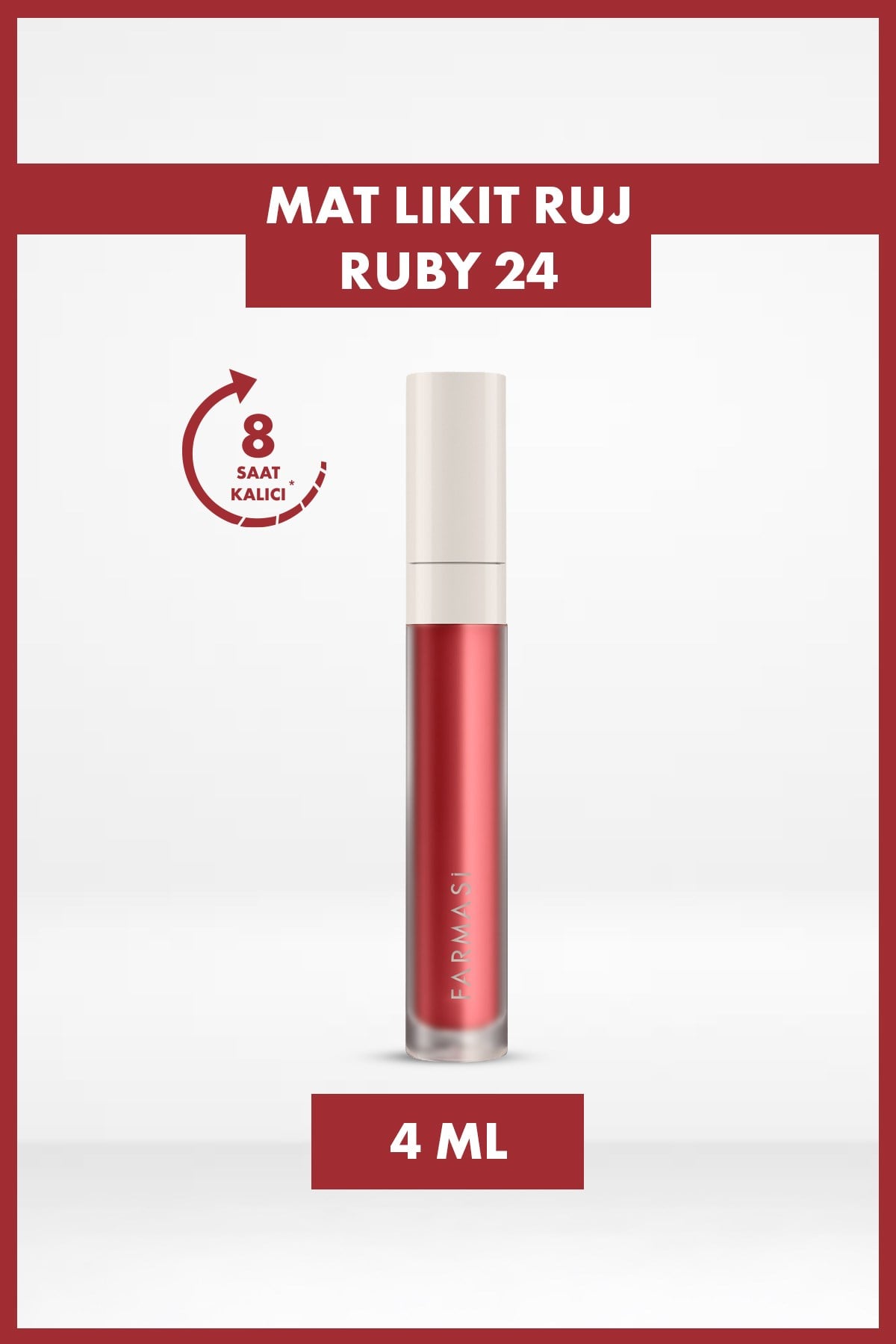 Uzun Süre Kalıcı Kadifemsi Yapı Mat Likit Ruj | 24 Ruby