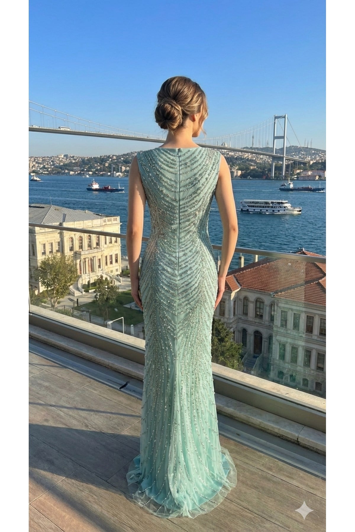Kristal Taş ve payet İşlemeli baskılı vücudu saran kuruklu Özel Seri Gece Elbisesi,abiye elbise