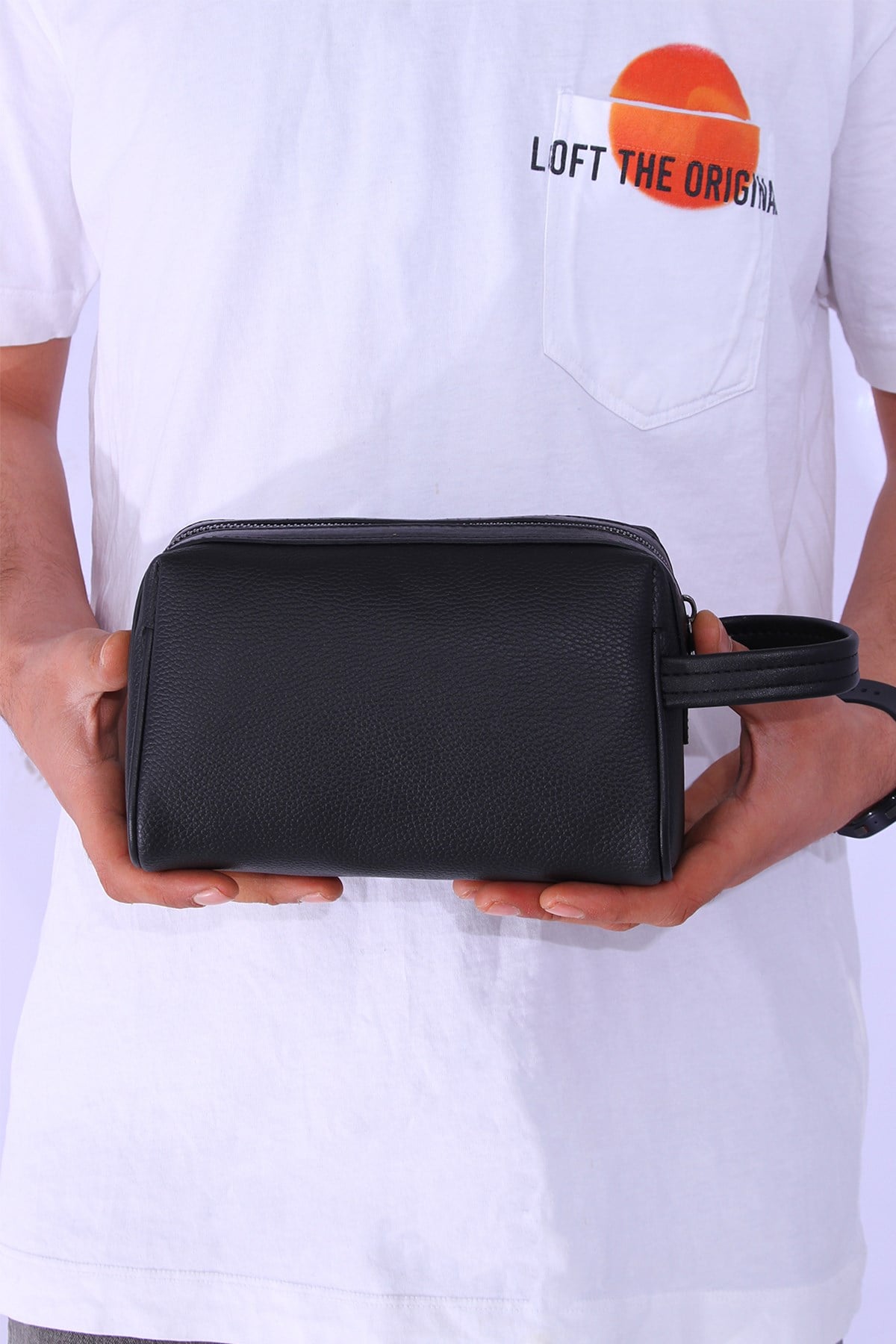 01pc002001 Erkek El Çantası El Pörtföyü Clutch Çanta SİYAH