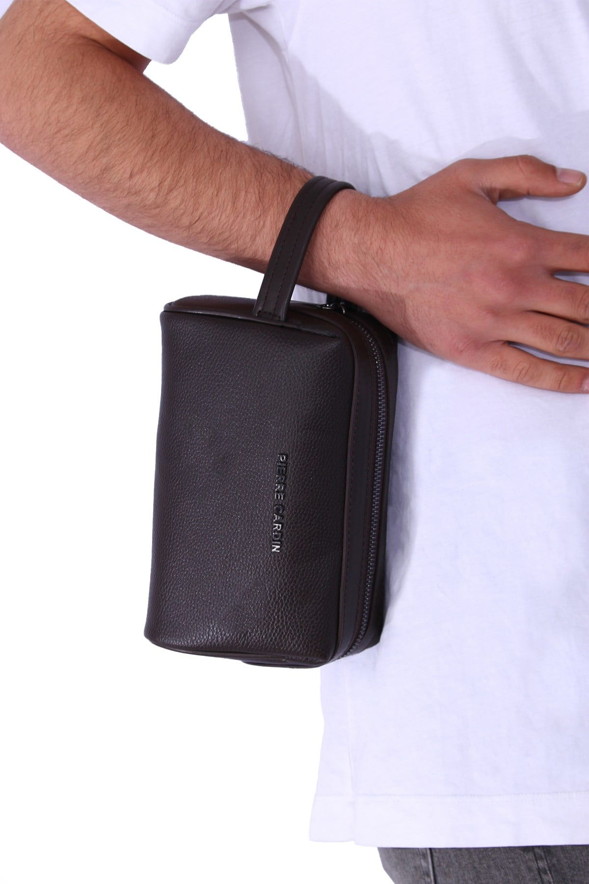 01pc002001 Erkek El Çantası El Pörtföyü Clutch Çanta KAHVERENGİ