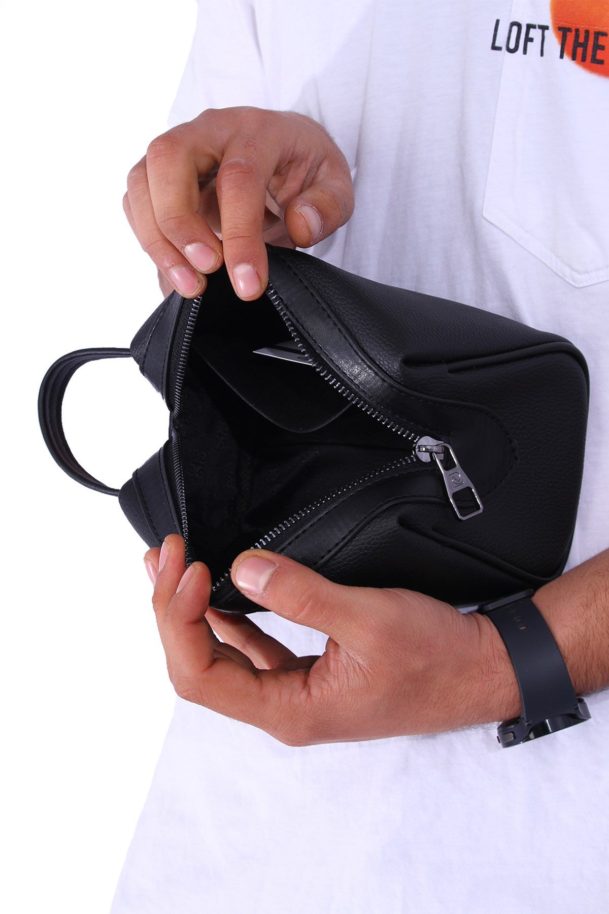 01pc002001 Erkek El Çantası El Pörtföyü Clutch Çanta SİYAH