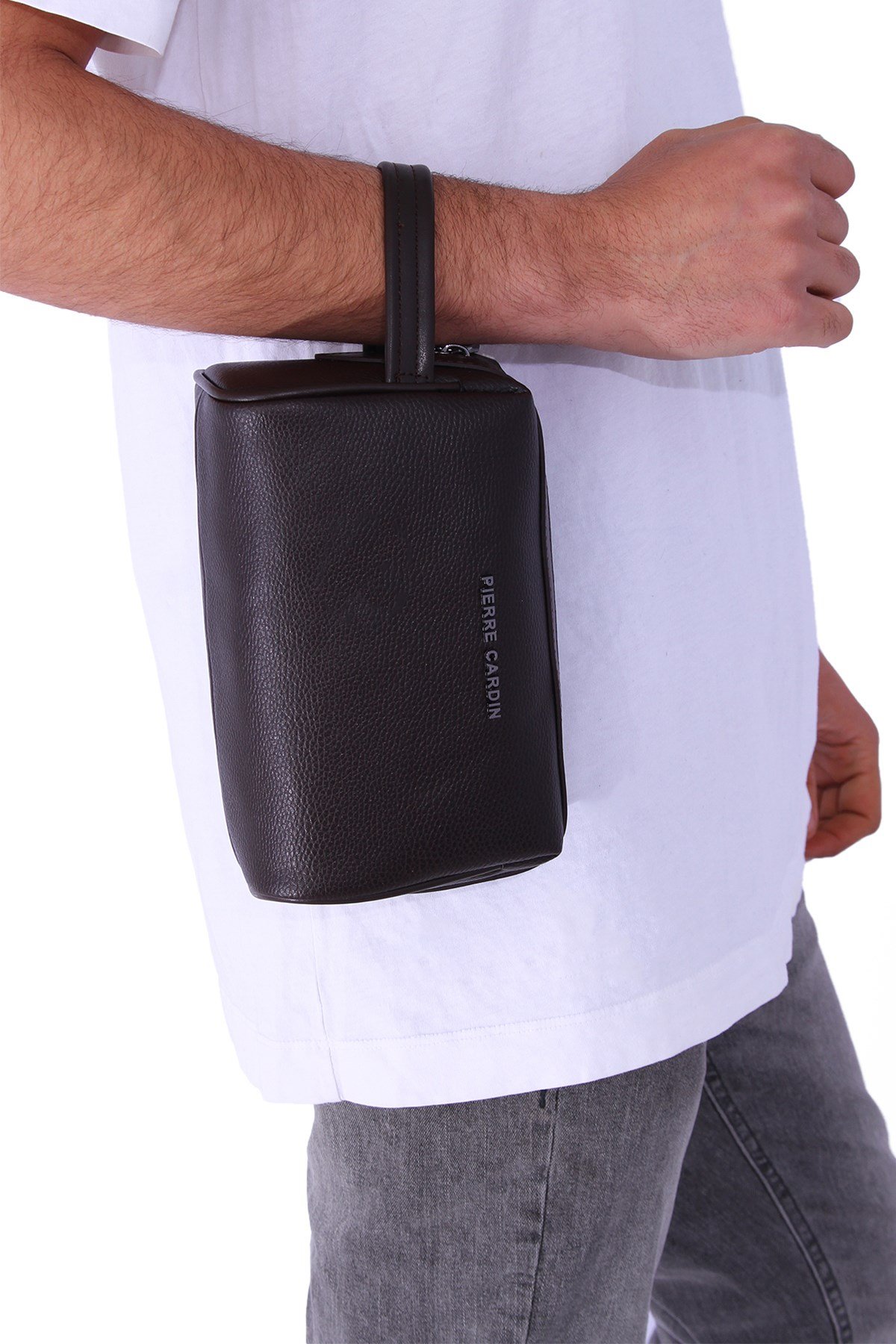01pc002001 Erkek El Çantası El Pörtföyü Clutch Çanta KAHVERENGİ