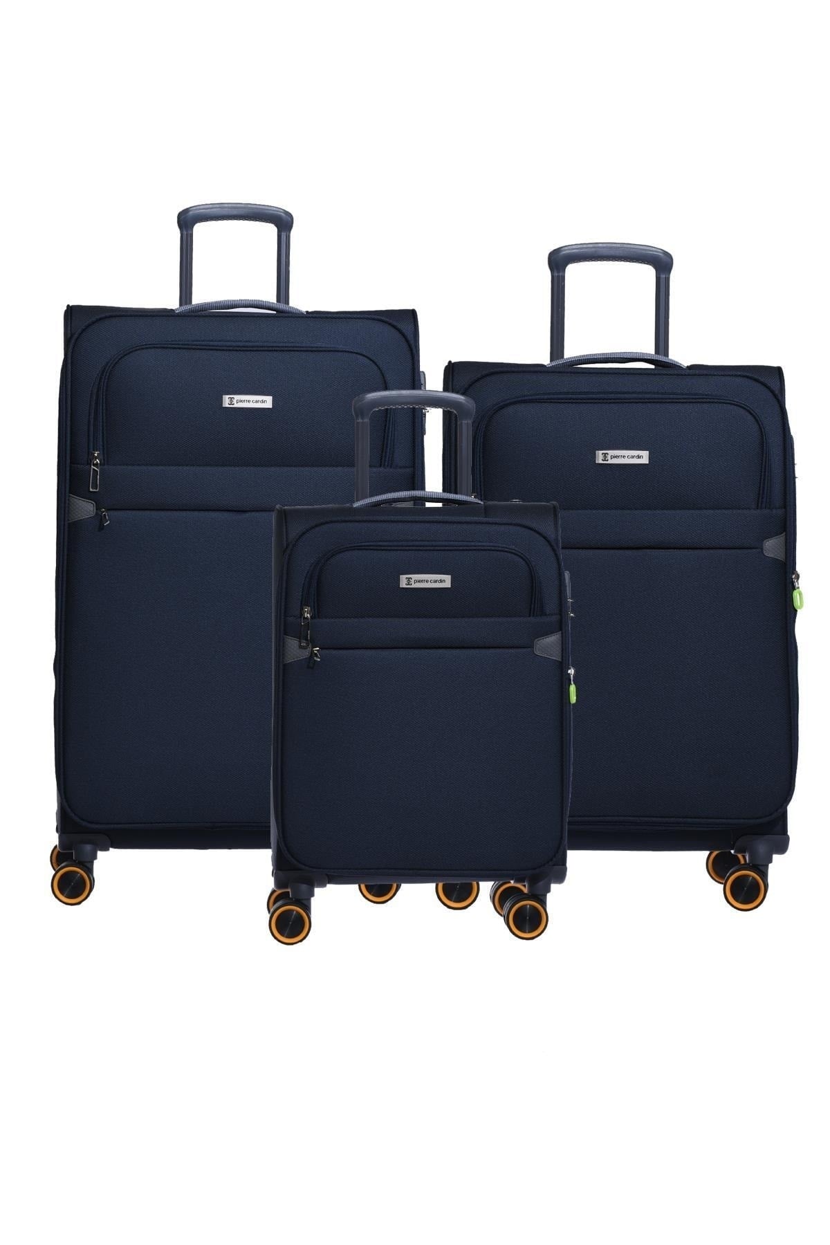 04pc6000-set Lacivert Unisex 3 Lü Set Bavul
