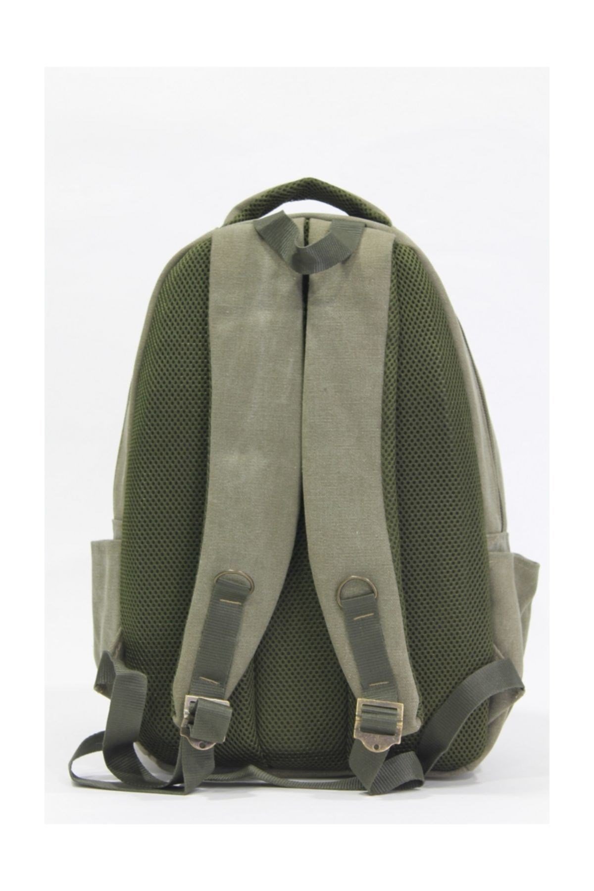 15.6 Inç Laptop Bölmeli Kanvas Kumaş Sırt Çantası 307k Haki