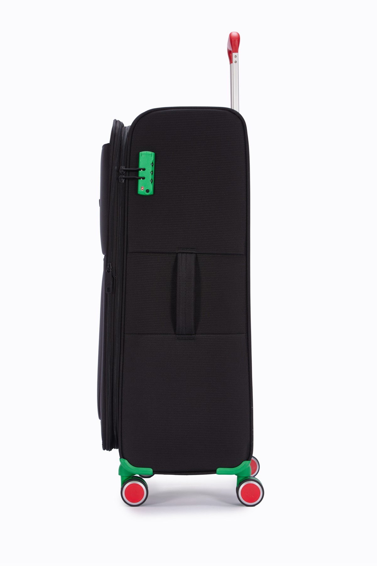 Benetton 2800 3'LÜ SET Ultra Light Hafif Lüx Kumaş Tekerlekli Valiz SİYAH