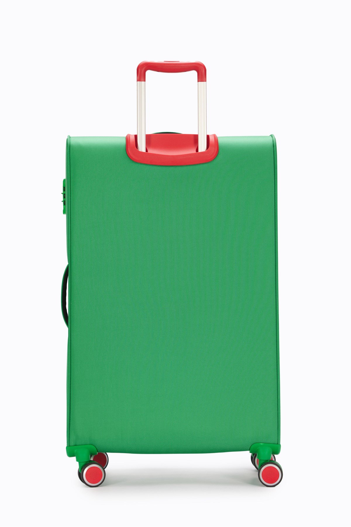 Benetton 2800 3'LÜ SET Ultra Light Hafif Lüx Kumaş Tekerlekli Valiz YEŞİL