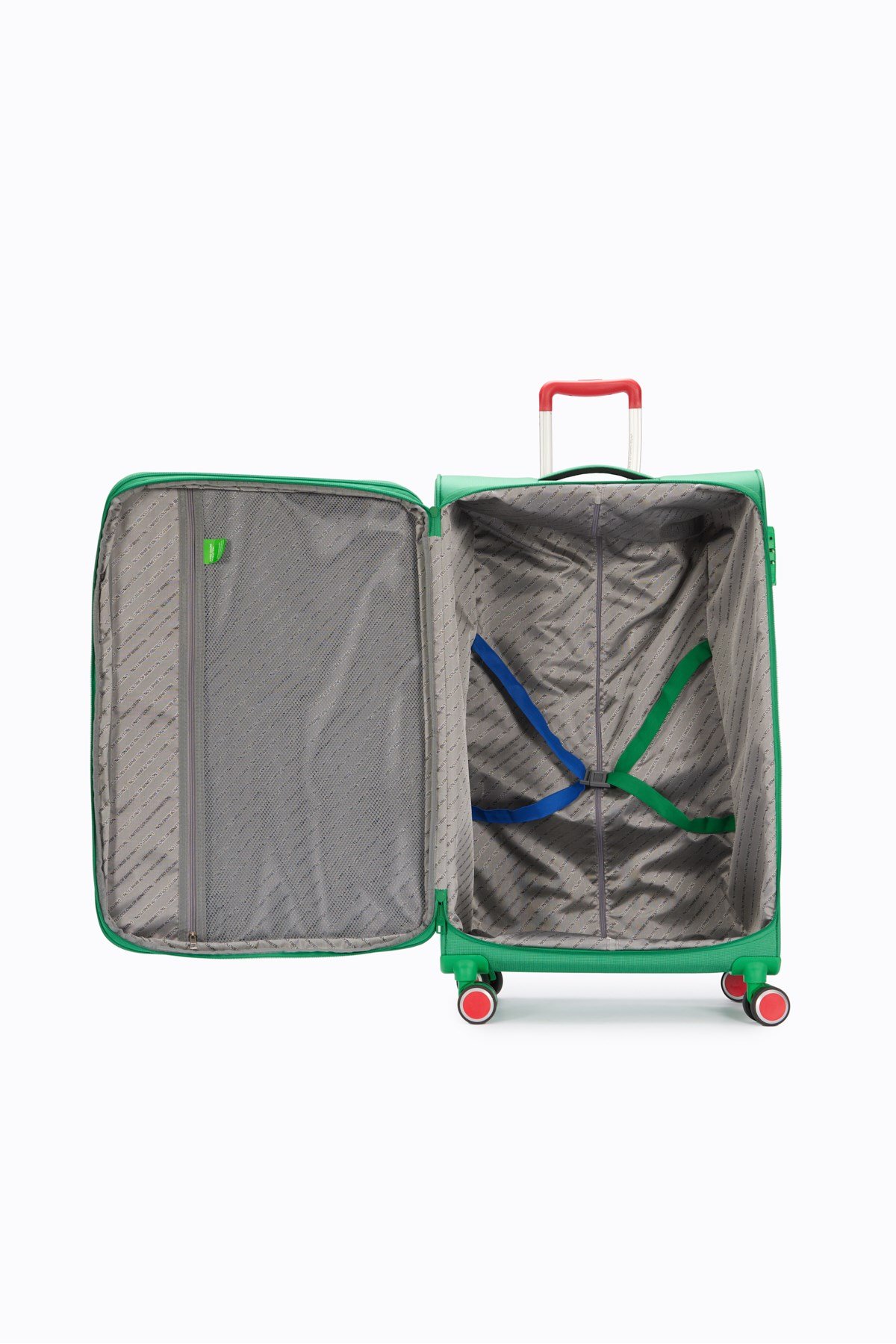 Benetton 2800 Küçük Boy Ultra Light Hafif Lüx Kumaş Tekerlekli Valiz YEŞİL