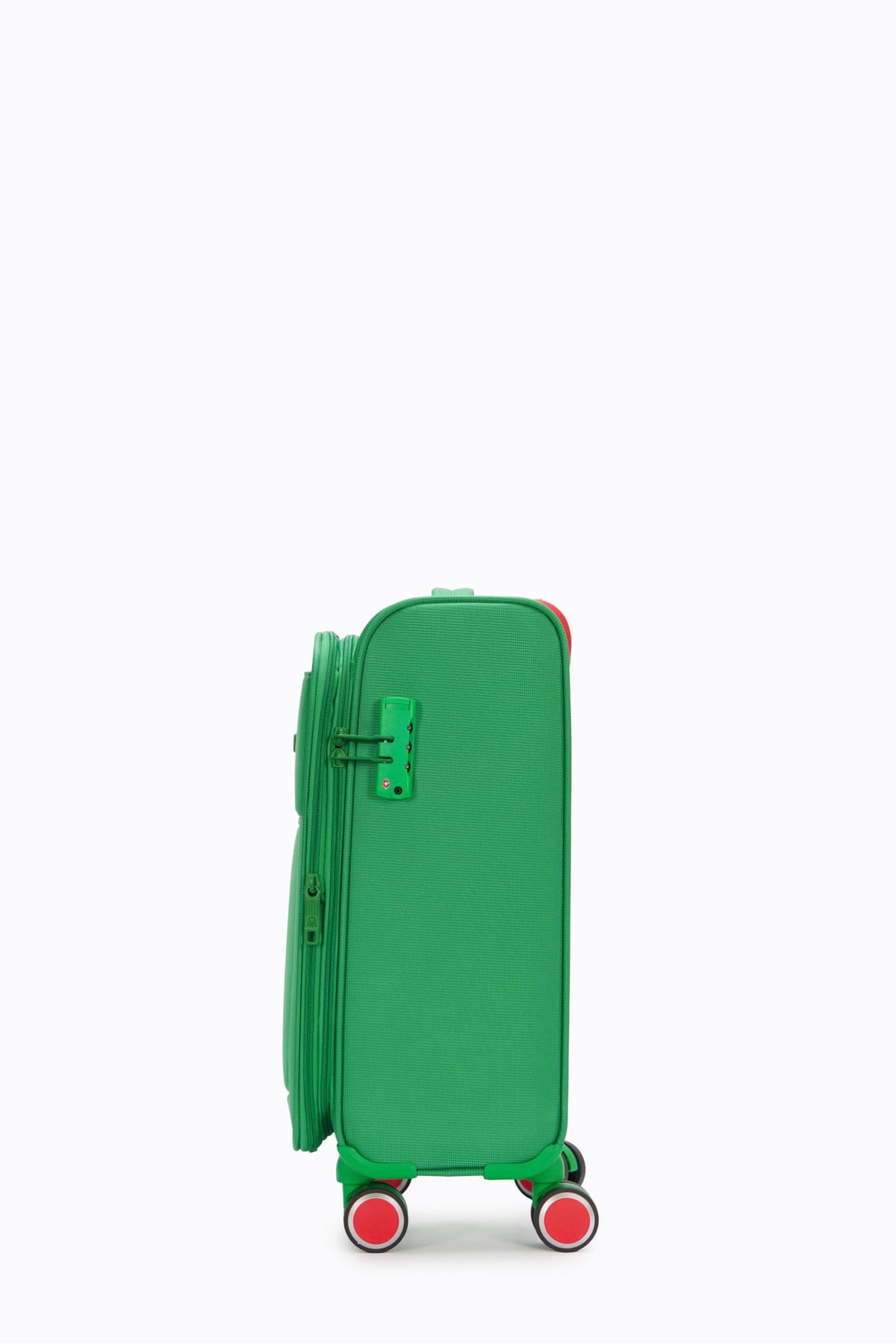 Benetton 2800 Küçük Boy Ultra Light Hafif Lüx Kumaş Tekerlekli Valiz YEŞİL